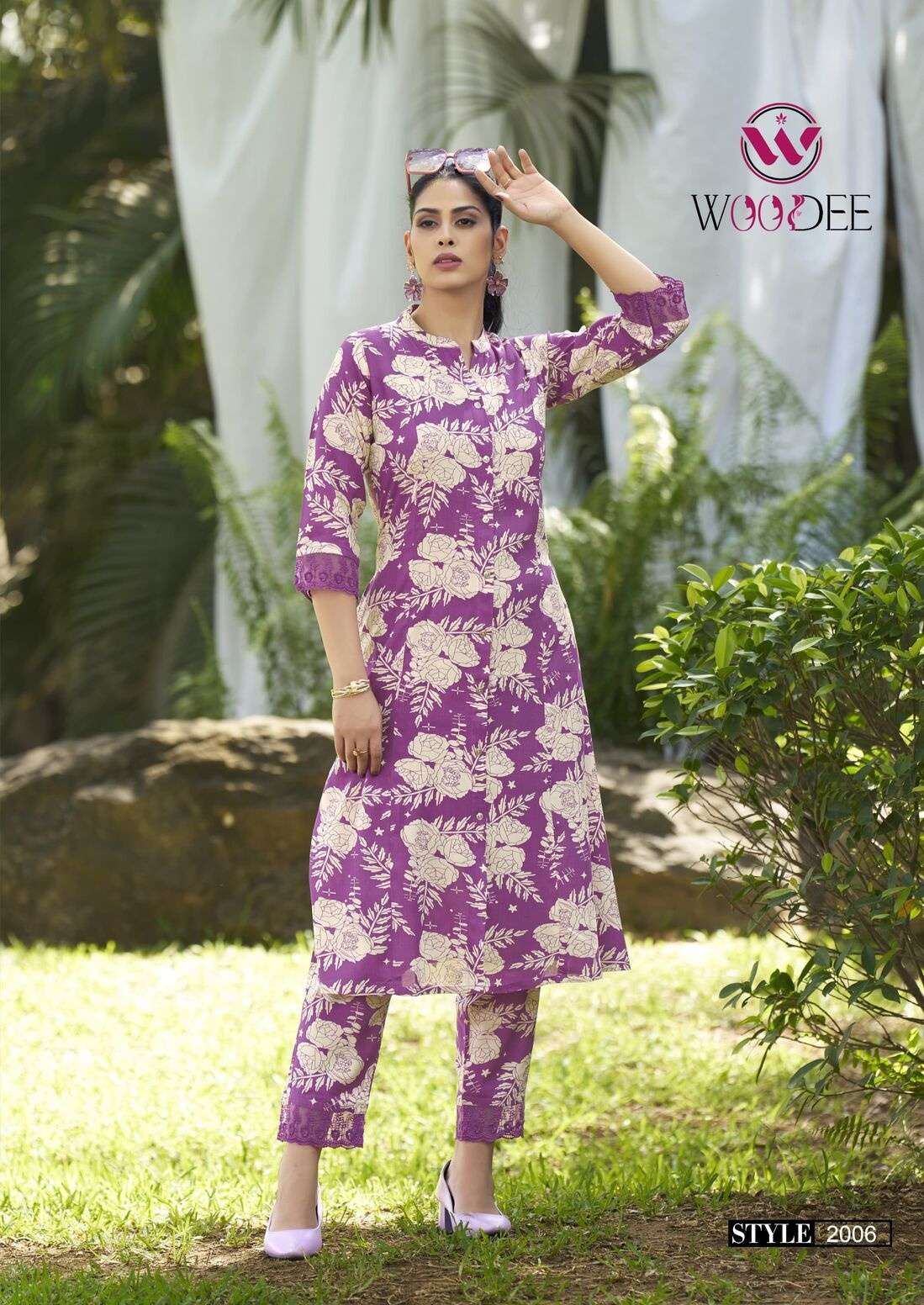 SHAKIRA VOL-2 BY WOODEE IN PREMIUM HEAVY RAYON PRINT WITH LACE AND SIDE POCKETS