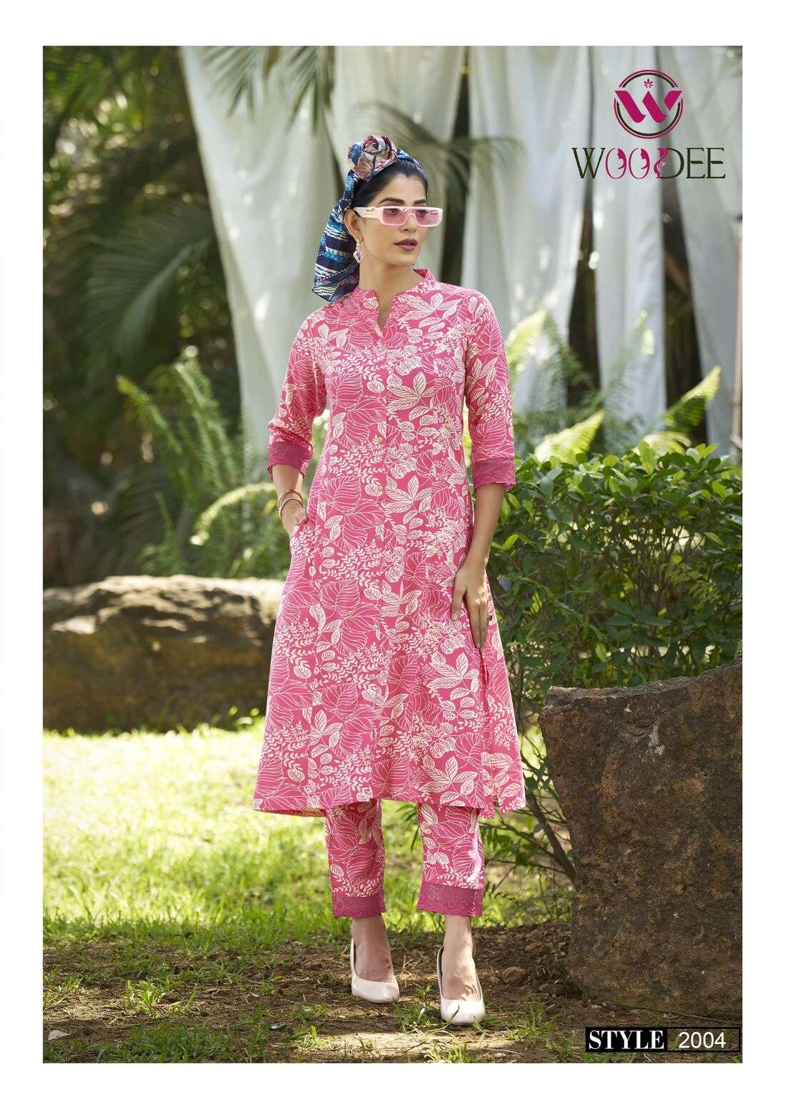SHAKIRA VOL-2 BY WOODEE IN PREMIUM HEAVY RAYON PRINT WITH LACE AND SIDE POCKETS