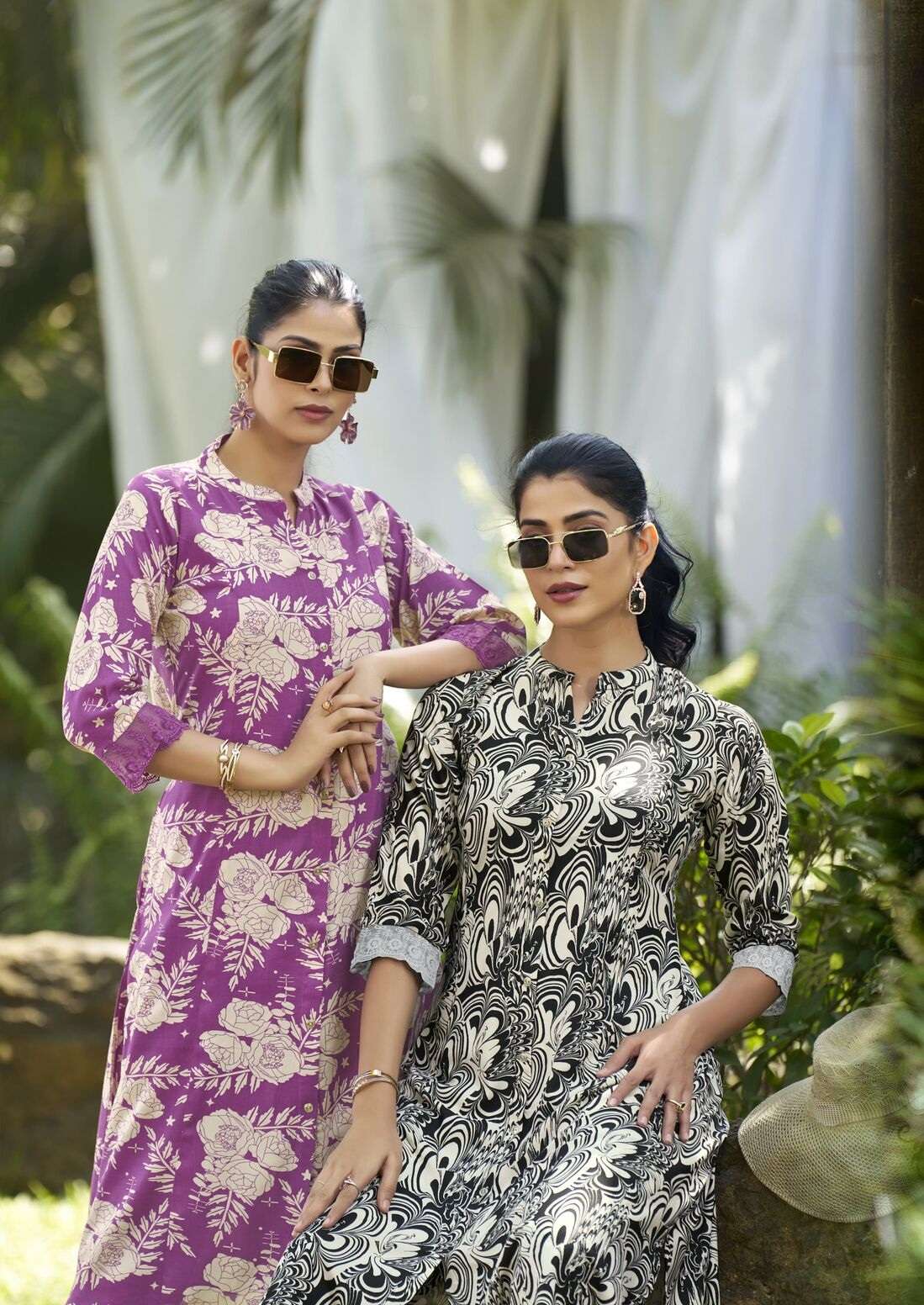 SHAKIRA VOL-2 BY WOODEE IN PREMIUM HEAVY RAYON PRINT WITH LACE AND SIDE POCKETS