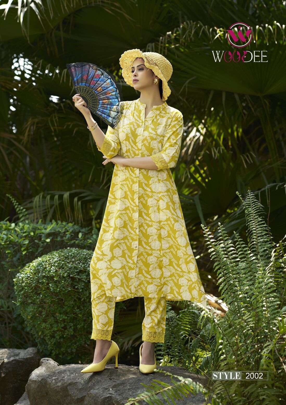 SHAKIRA VOL-2 BY WOODEE IN PREMIUM HEAVY RAYON PRINT WITH LACE AND SIDE POCKETS