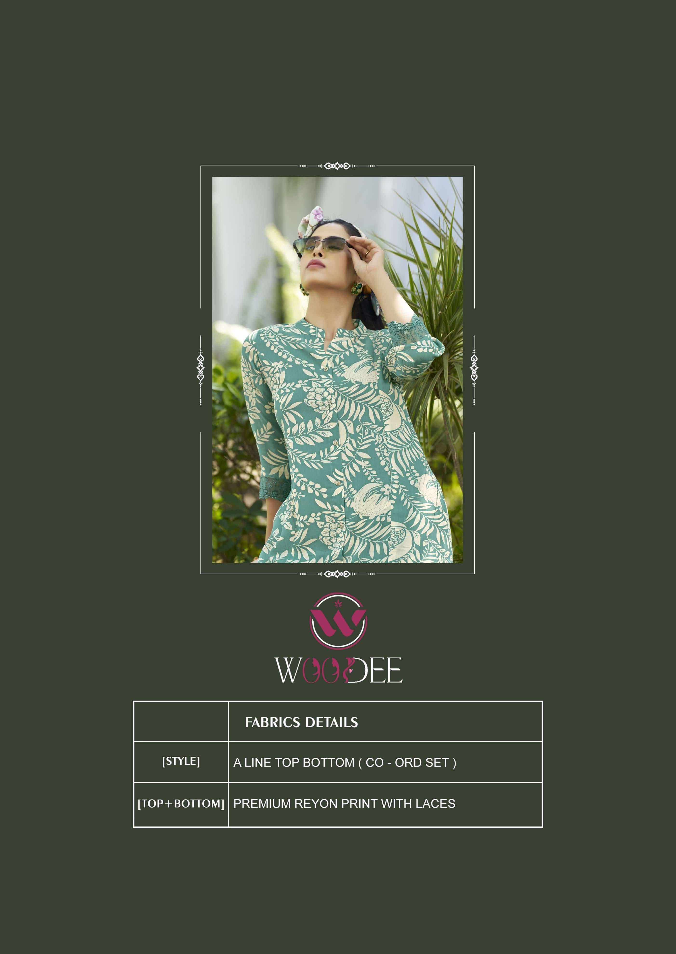 SHAKIRA VOL-2 BY WOODEE IN PREMIUM HEAVY RAYON PRINT WITH LACE AND SIDE POCKETS