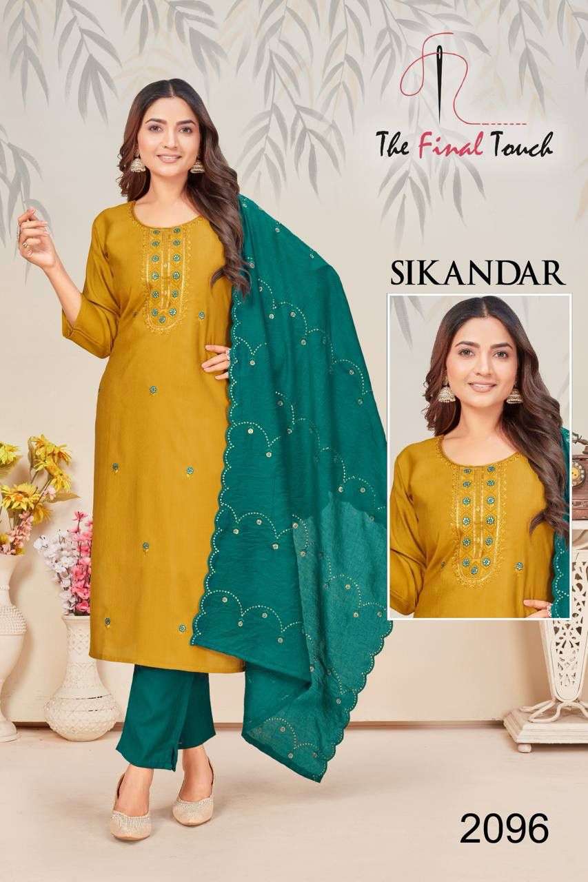 SIKANDAR BY R R FASHION IN VETICAN WITH EMBROIDERY WORK WITH POCKET 