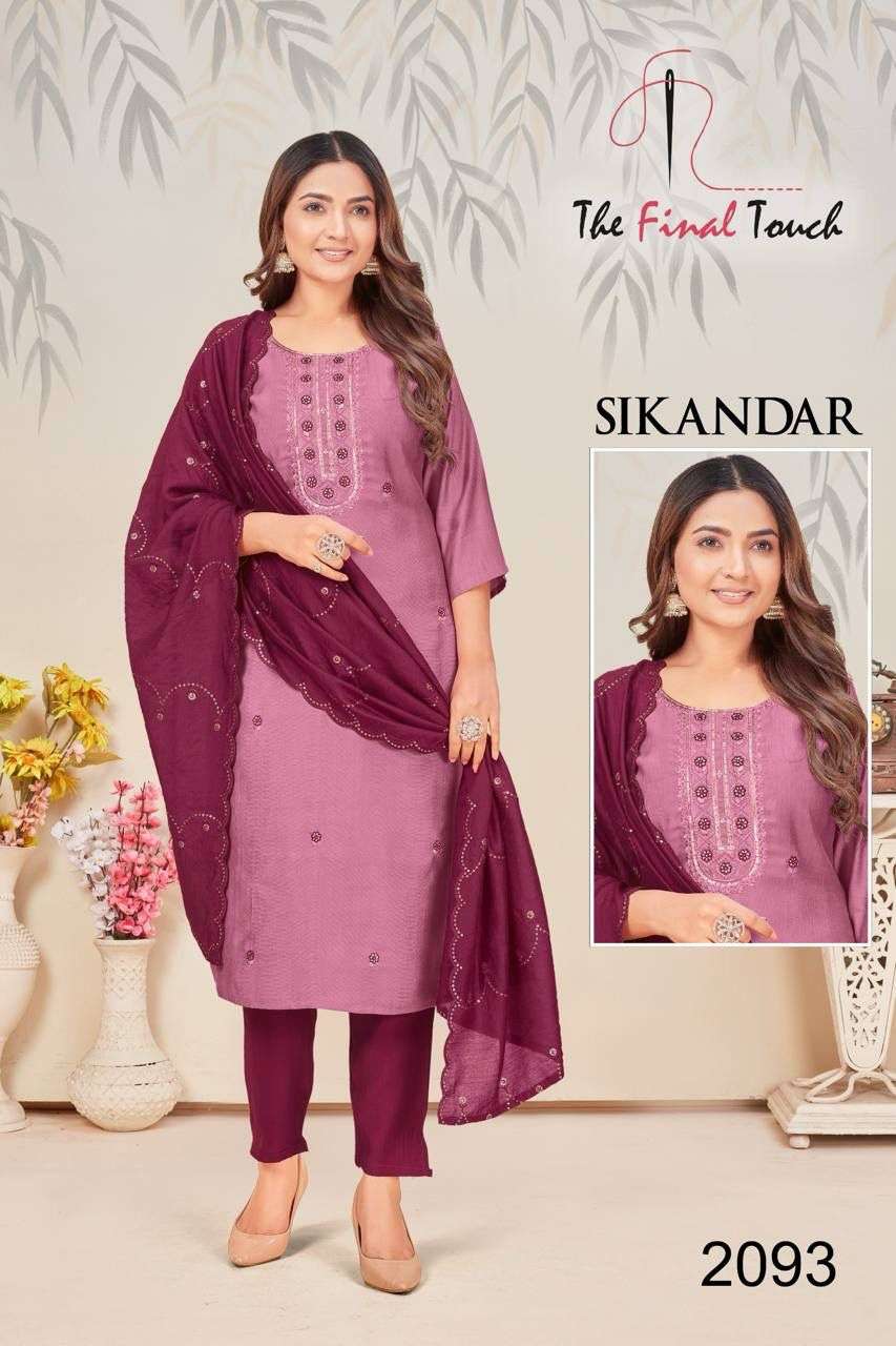 SIKANDAR BY R R FASHION IN VETICAN WITH EMBROIDERY WORK WITH POCKET 