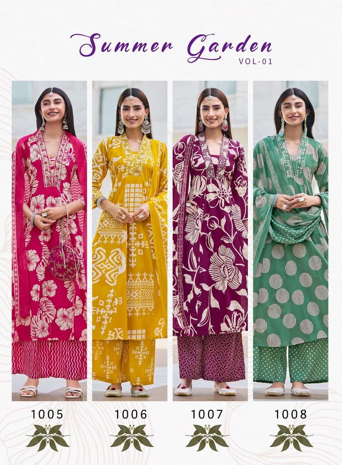 SUMMER GARDEN VOL-1 BY RADHIKA LIFE STYLE IN PURE COTTON WITH EMBROIDERY WORK
