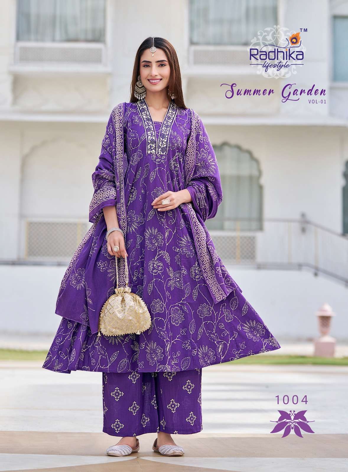 SUMMER GARDEN VOL-1 BY RADHIKA LIFE STYLE IN PURE COTTON WITH EMBROIDERY WORK