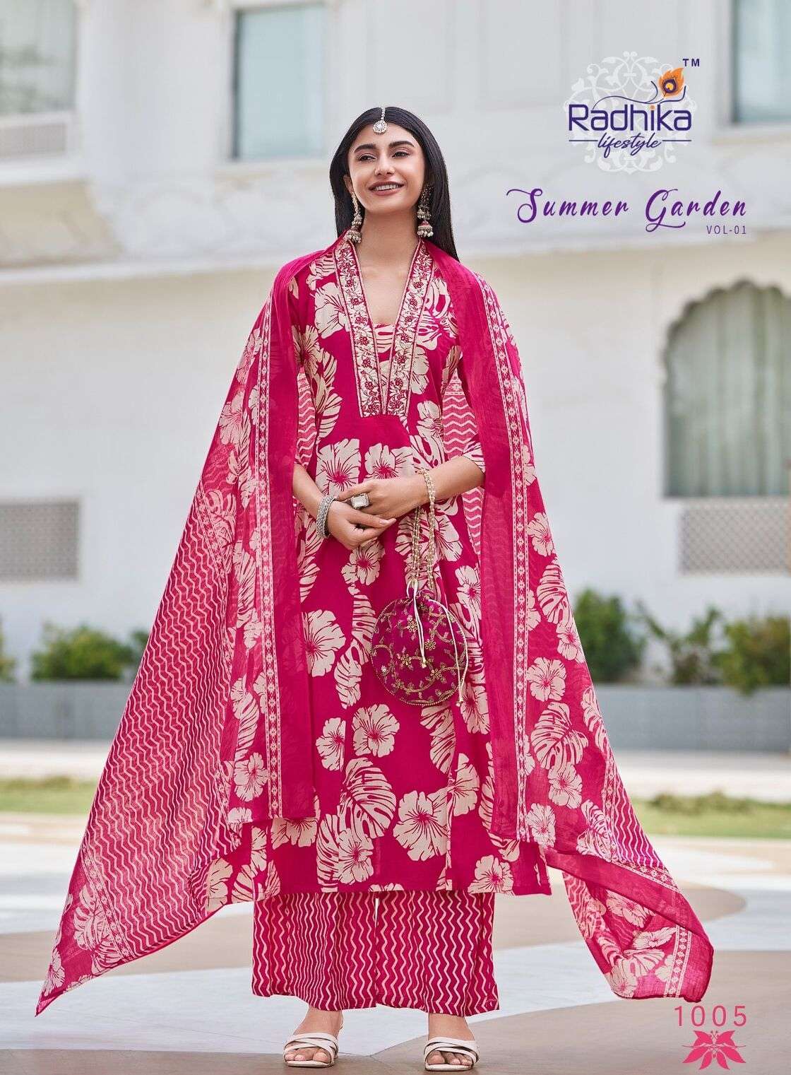 SUMMER GARDEN VOL-1 BY RADHIKA LIFE STYLE IN PURE COTTON WITH EMBROIDERY WORK