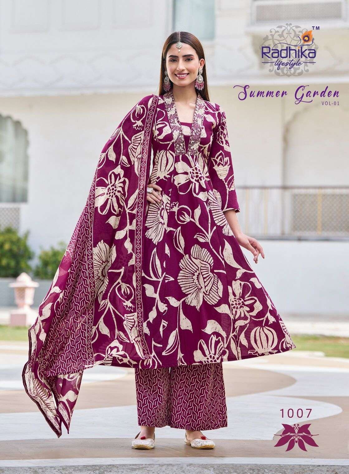 SUMMER GARDEN VOL-1 BY RADHIKA LIFE STYLE IN PURE COTTON WITH EMBROIDERY WORK