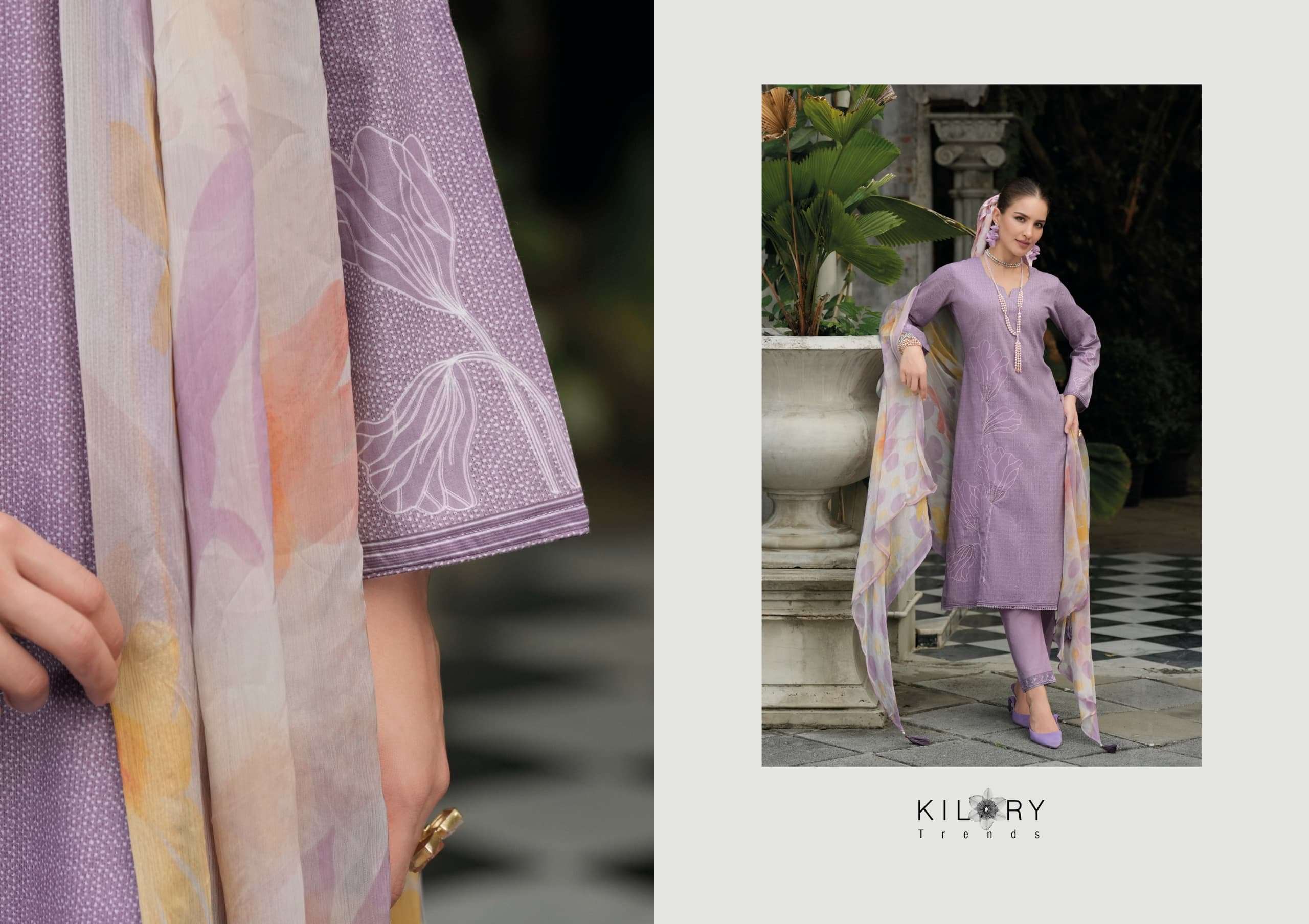 SUMMER MOUS BY KILORY TRENDS IN PURE LWAN COTTON DIGITAL PRINT WITH FANCY HANDWORK