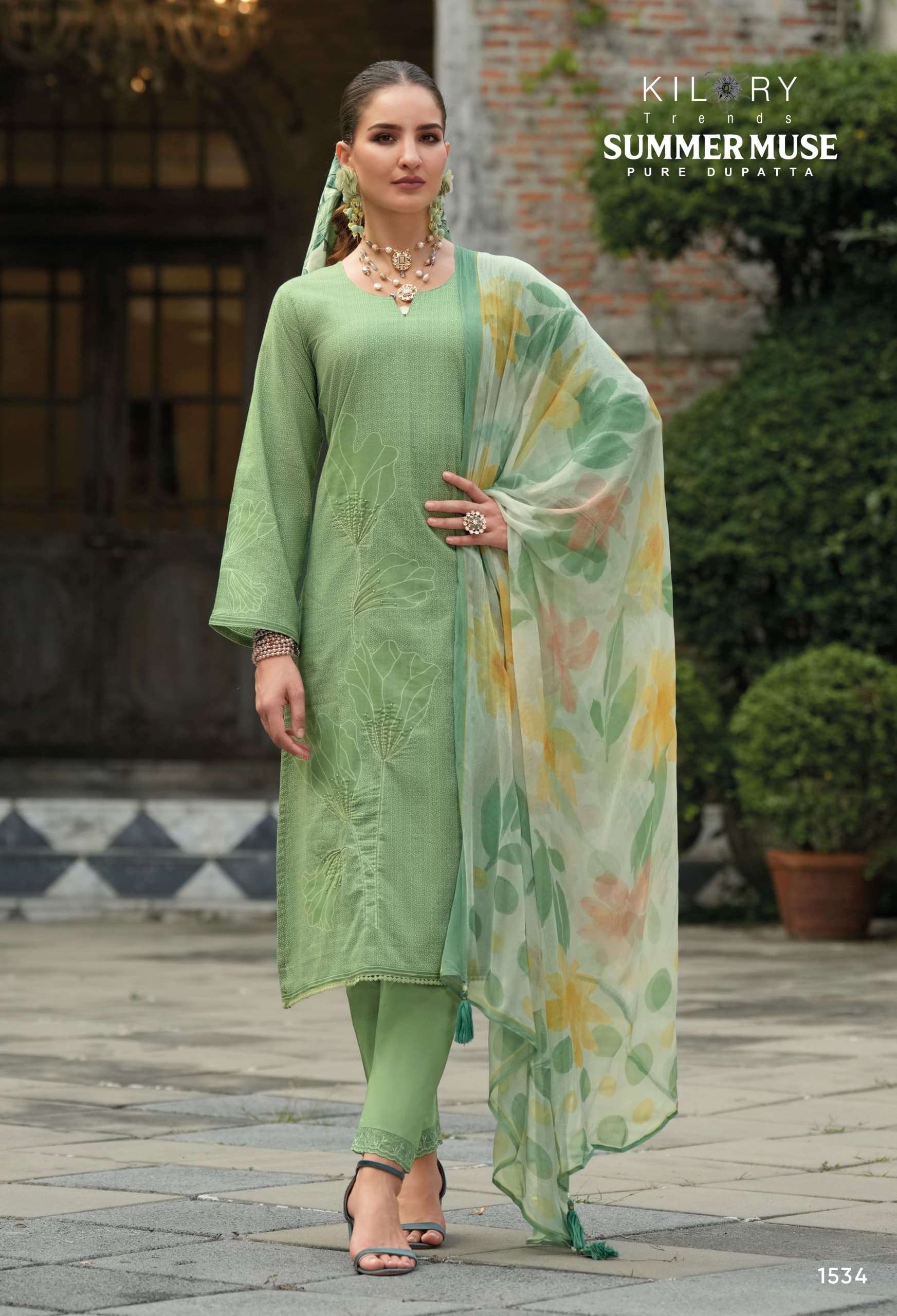 SUMMER MOUS BY KILORY TRENDS IN PURE LWAN COTTON DIGITAL PRINT WITH FANCY HANDWORK