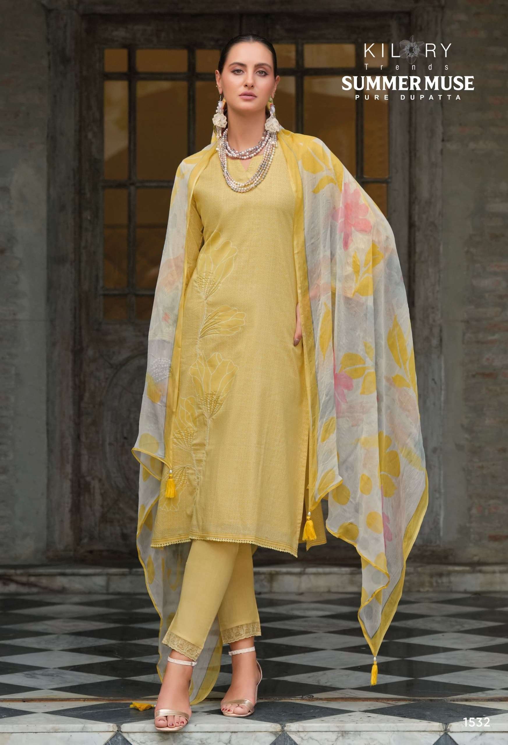 SUMMER MOUS BY KILORY TRENDS IN PURE LWAN COTTON DIGITAL PRINT WITH FANCY HANDWORK