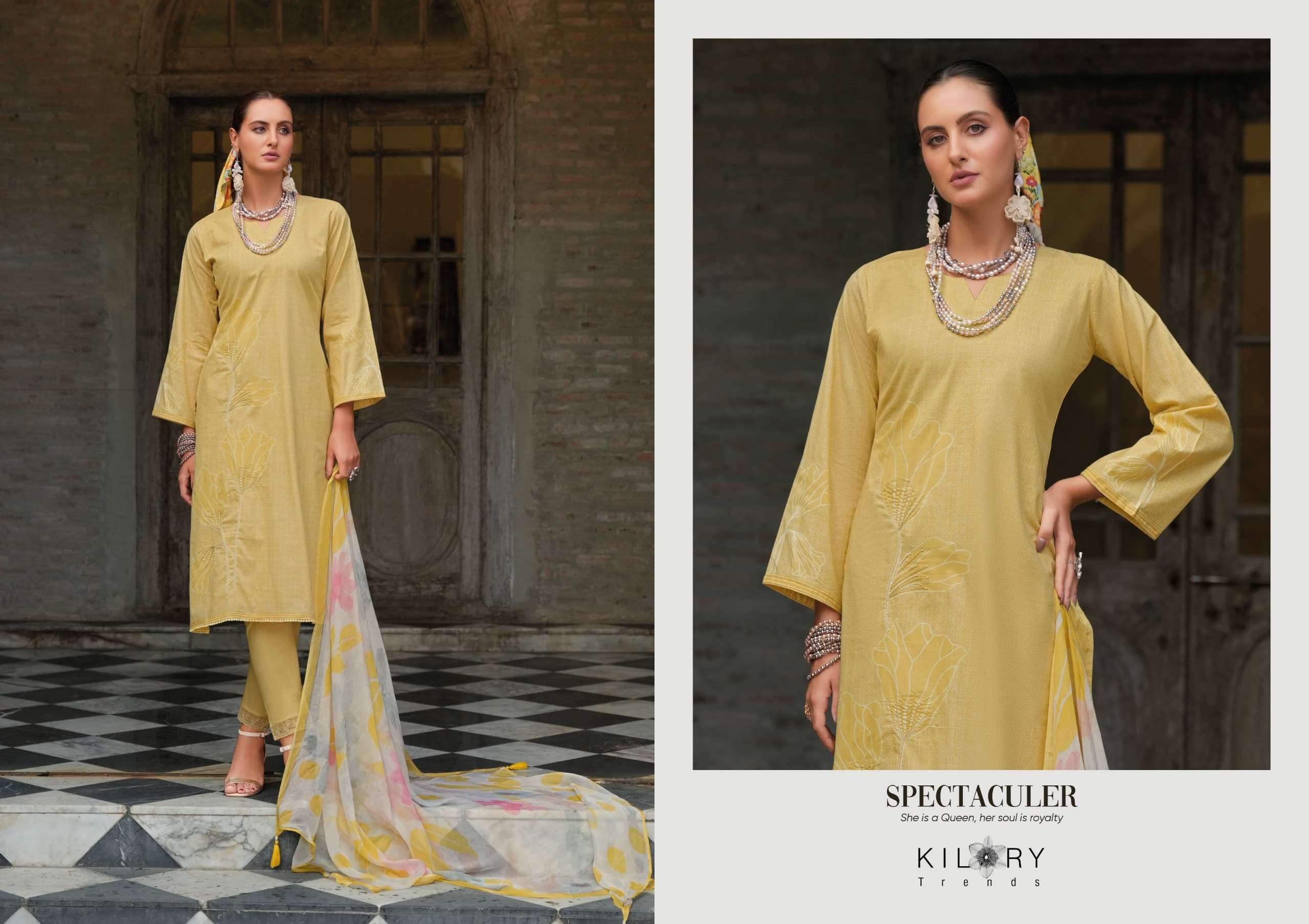 SUMMER MOUS BY KILORY TRENDS IN PURE LWAN COTTON DIGITAL PRINT WITH FANCY HANDWORK