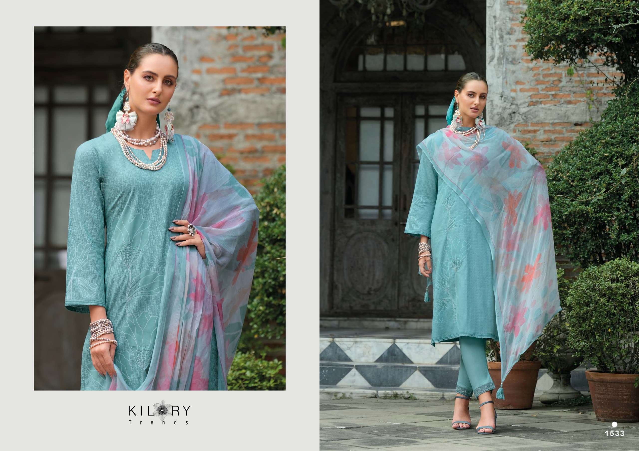 SUMMER MOUS BY KILORY TRENDS IN PURE LWAN COTTON DIGITAL PRINT WITH FANCY HANDWORK