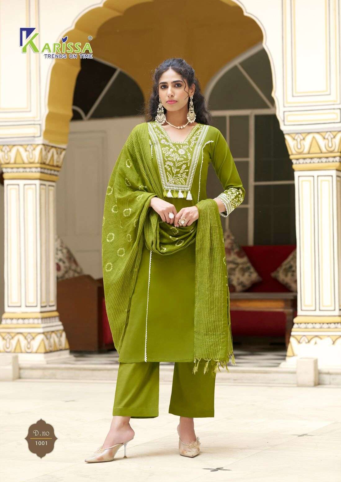 VAANI BY KARISSA IN PREMIUM HEAVY LINEN WITH HANDWORK TOP BOTTOM WITH DUPATTA