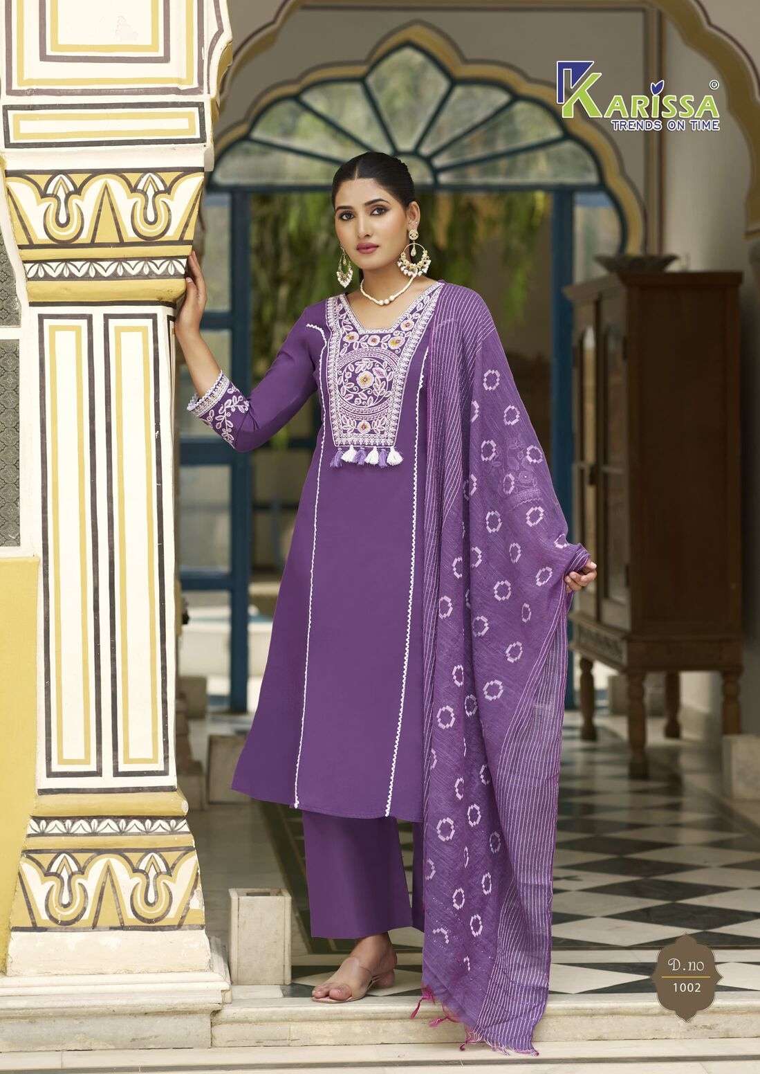 VAANI BY KARISSA IN PREMIUM HEAVY LINEN WITH HANDWORK TOP BOTTOM WITH DUPATTA