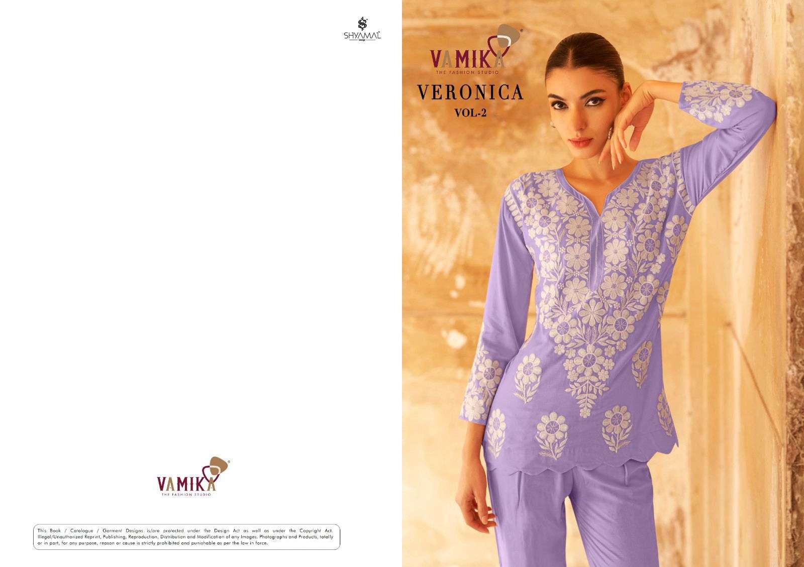 VERONICA VOL-2 BY VAMIKA IN HEAVY RAYON WITH SEQUINS WORK WITH SUPER HIT CO-ORD SET