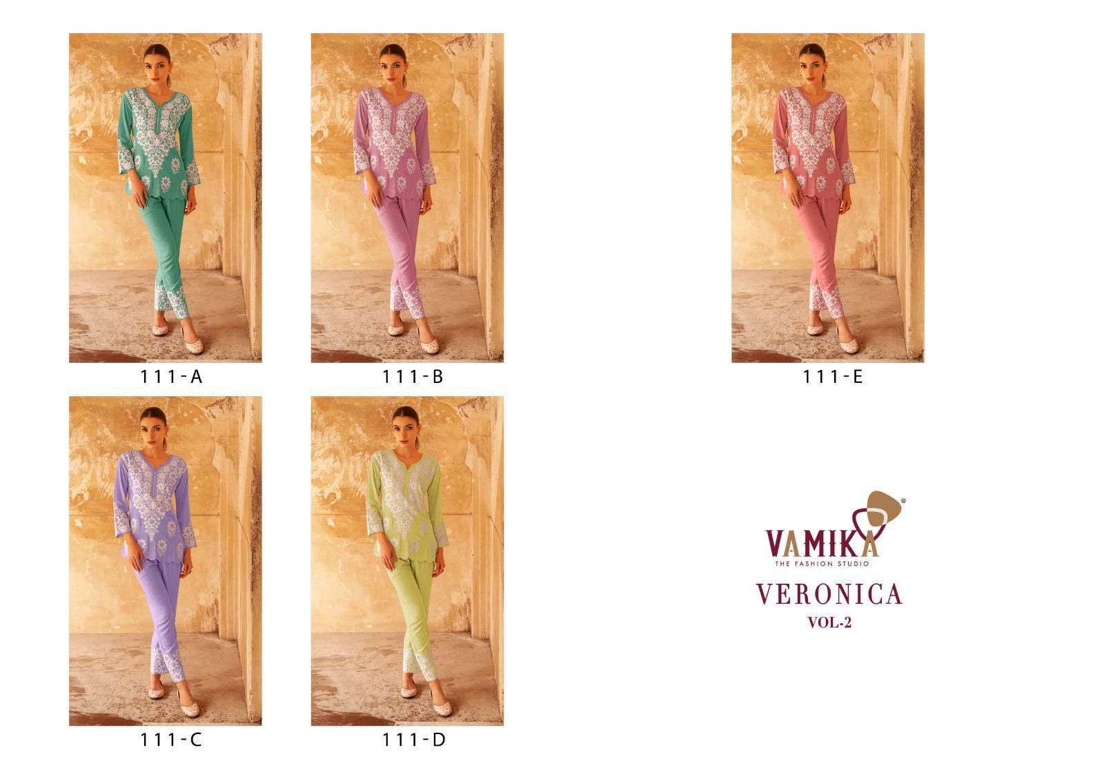 VERONICA VOL-2 BY VAMIKA IN HEAVY RAYON WITH SEQUINS WORK WITH SUPER HIT CO-ORD SET