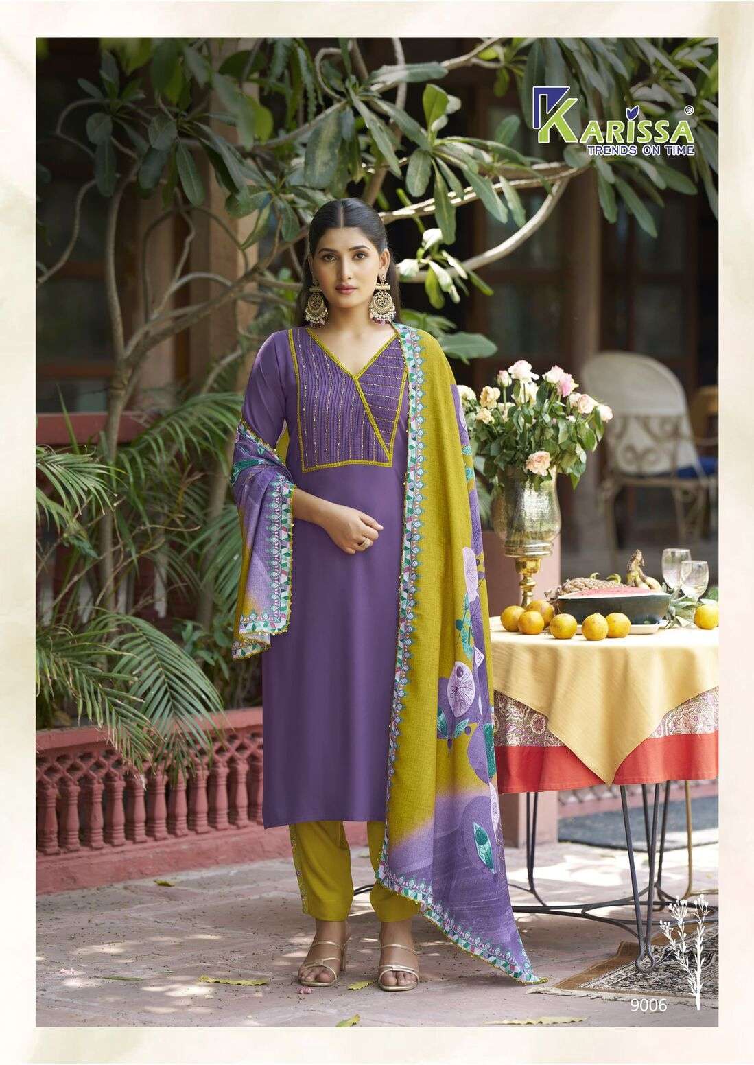 VIDISHA VOL-9 BY KARISSA IN PREMIUM LIVE RAYON WITH 3 PCS CONCEPT WITH HAND WORK