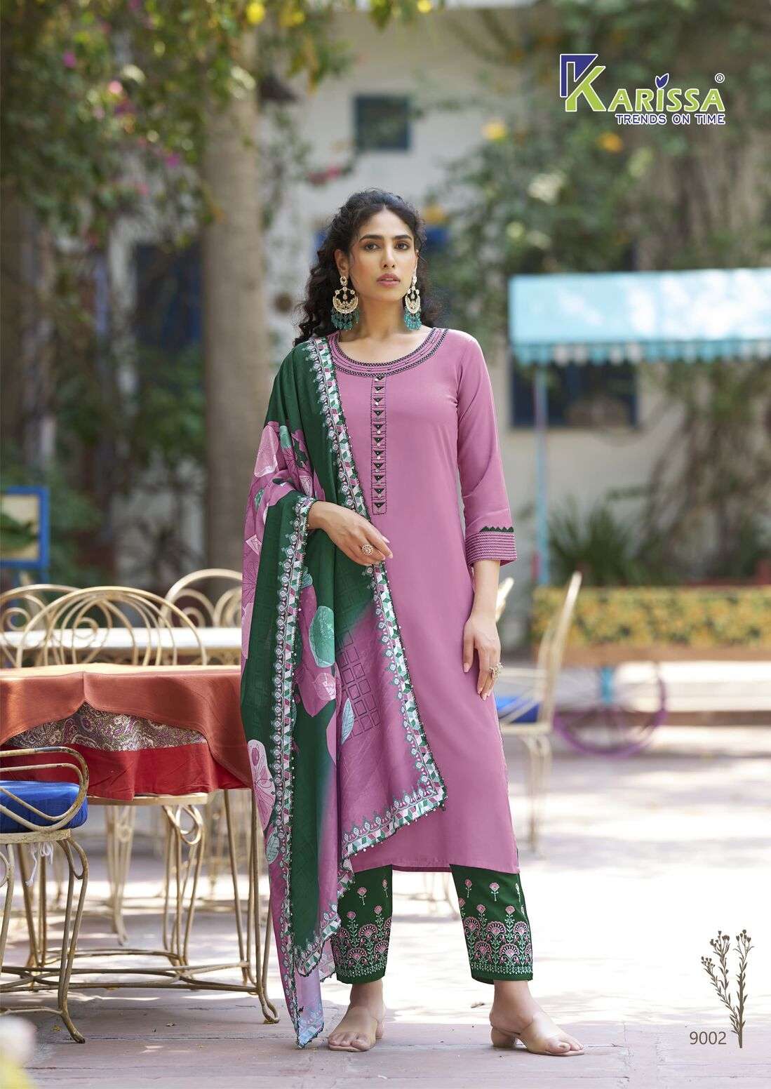VIDISHA VOL-9 BY KARISSA IN PREMIUM LIVE RAYON WITH 3 PCS CONCEPT WITH HAND WORK