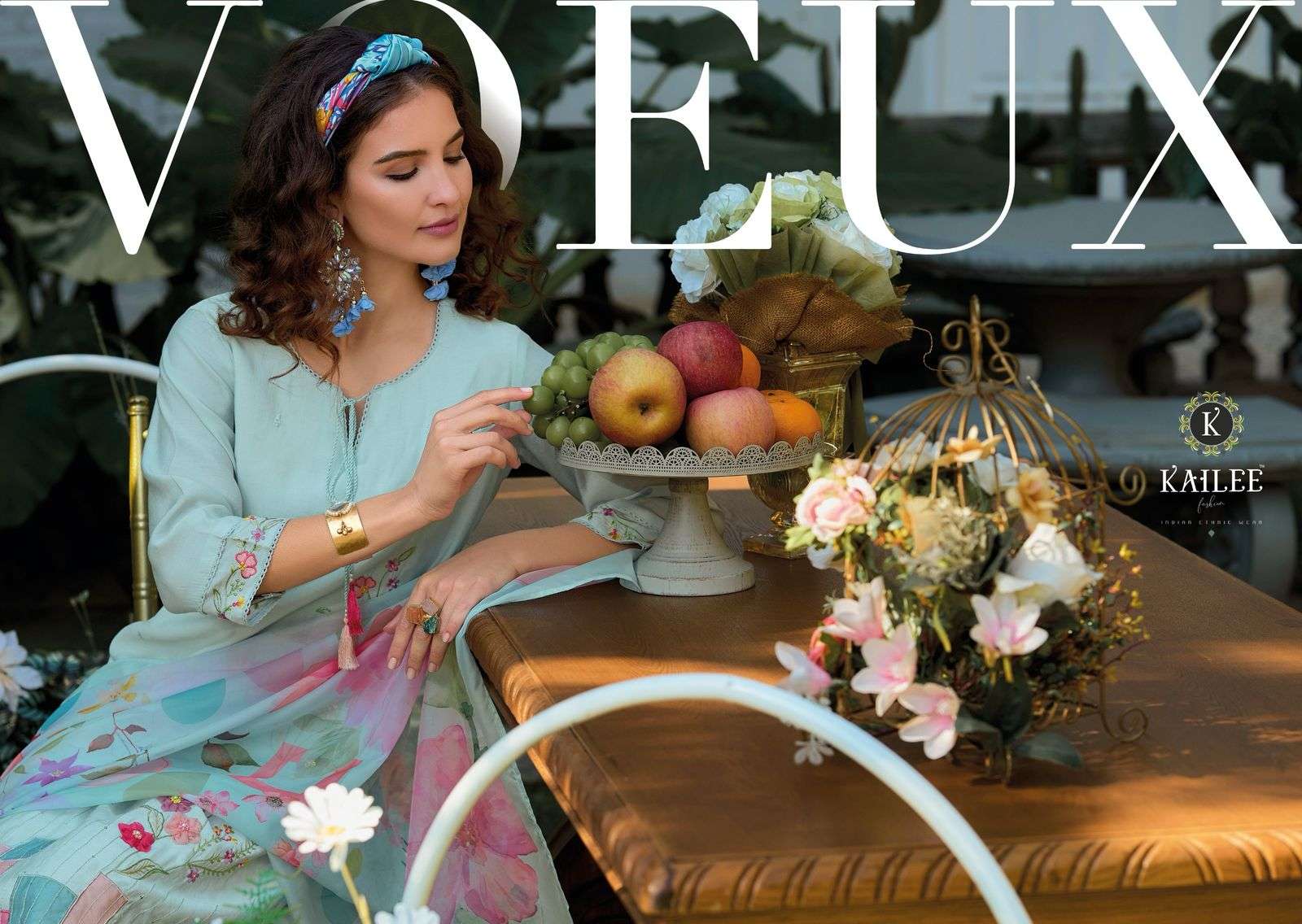 VOEUX BY KAILEE FASHION IN PURE VISCOSE FULLY INNER COTTON WITH HAND WORK 