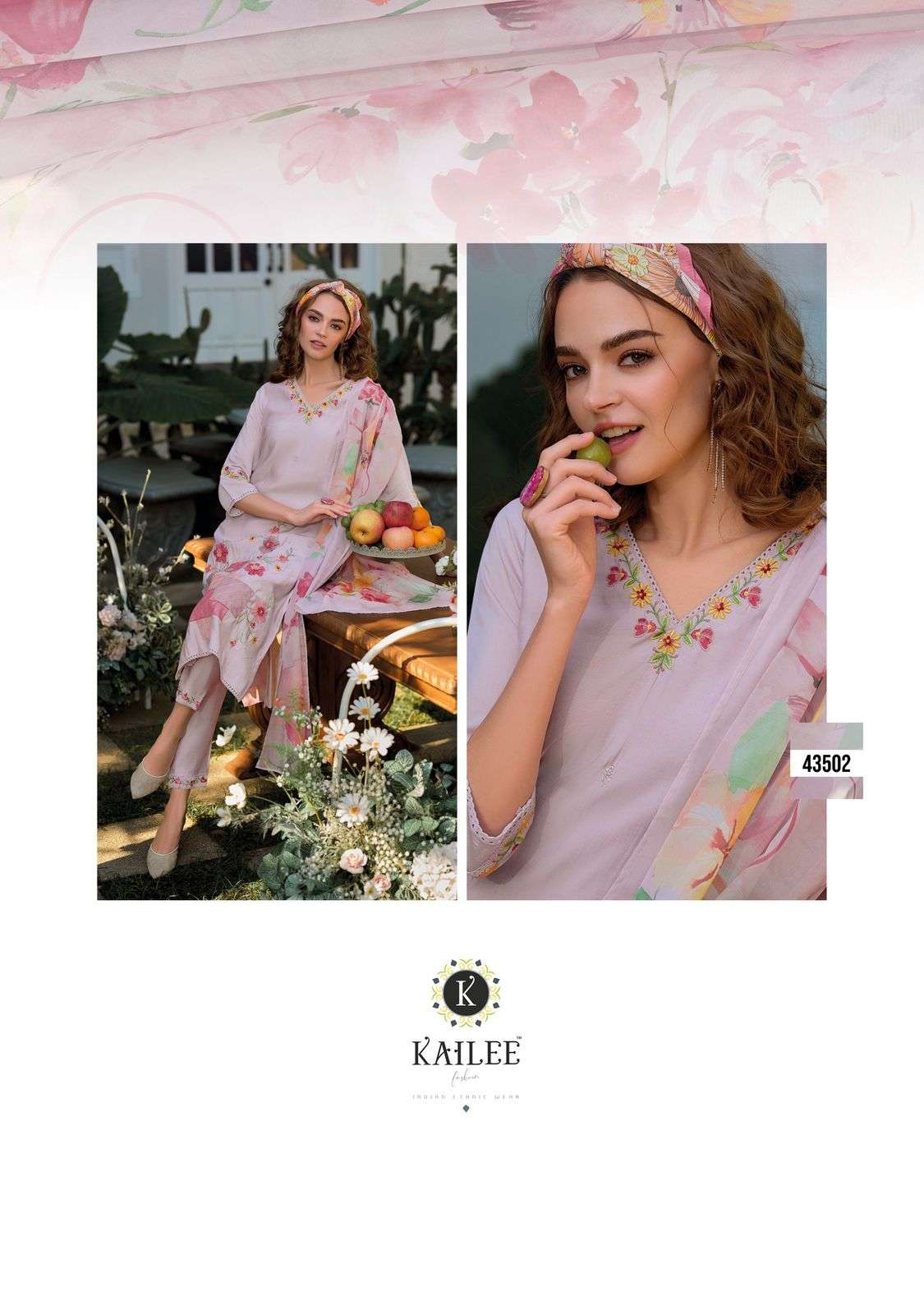 VOEUX BY KAILEE FASHION IN PURE VISCOSE FULLY INNER COTTON WITH HAND WORK 