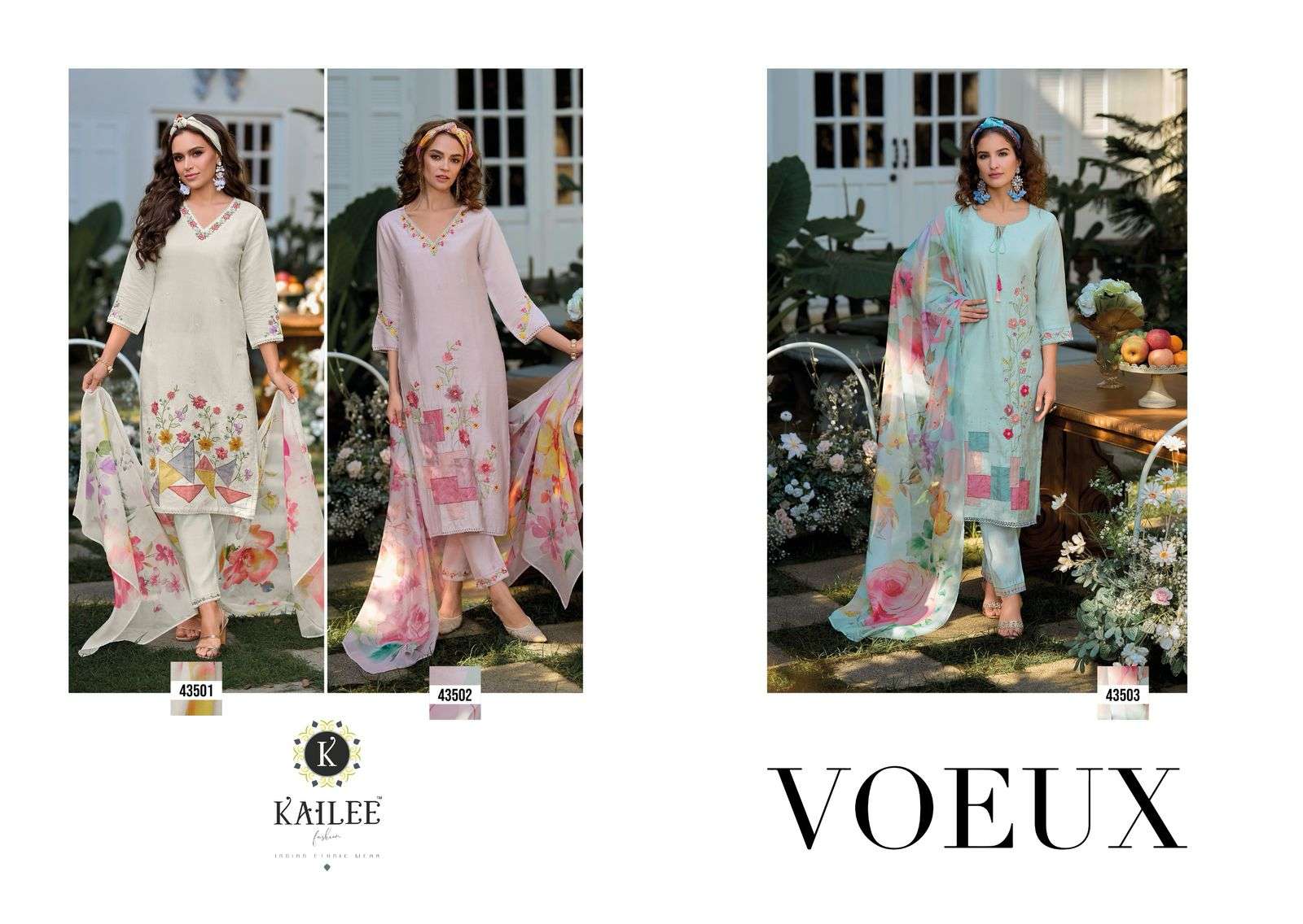 VOEUX BY KAILEE FASHION IN PURE VISCOSE FULLY INNER COTTON WITH HAND WORK 
