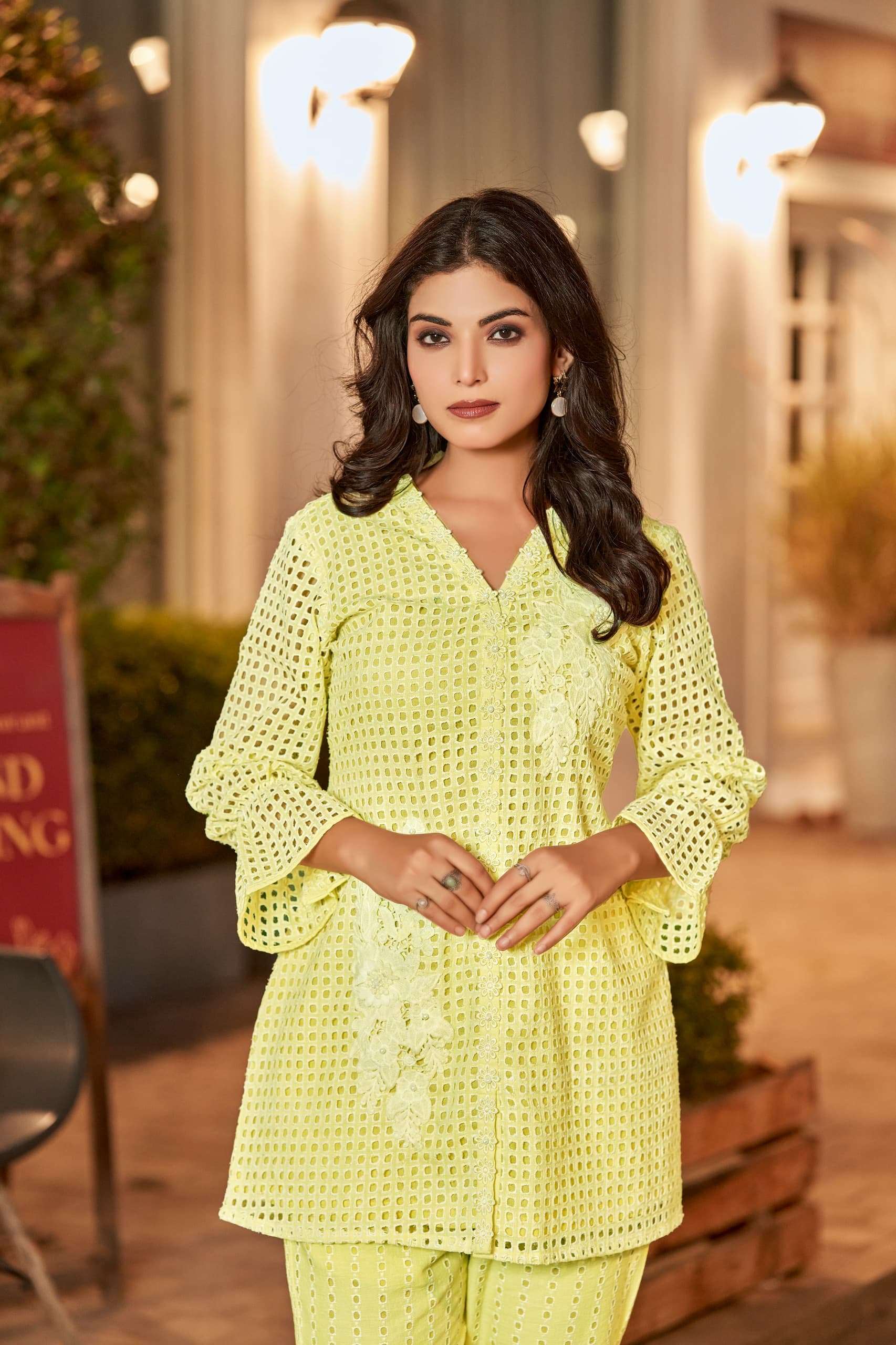 VOL-10 BY TEXOFAB IN PURE COTTON WITH LINING CO-ORD SET WITH HANDWORK 