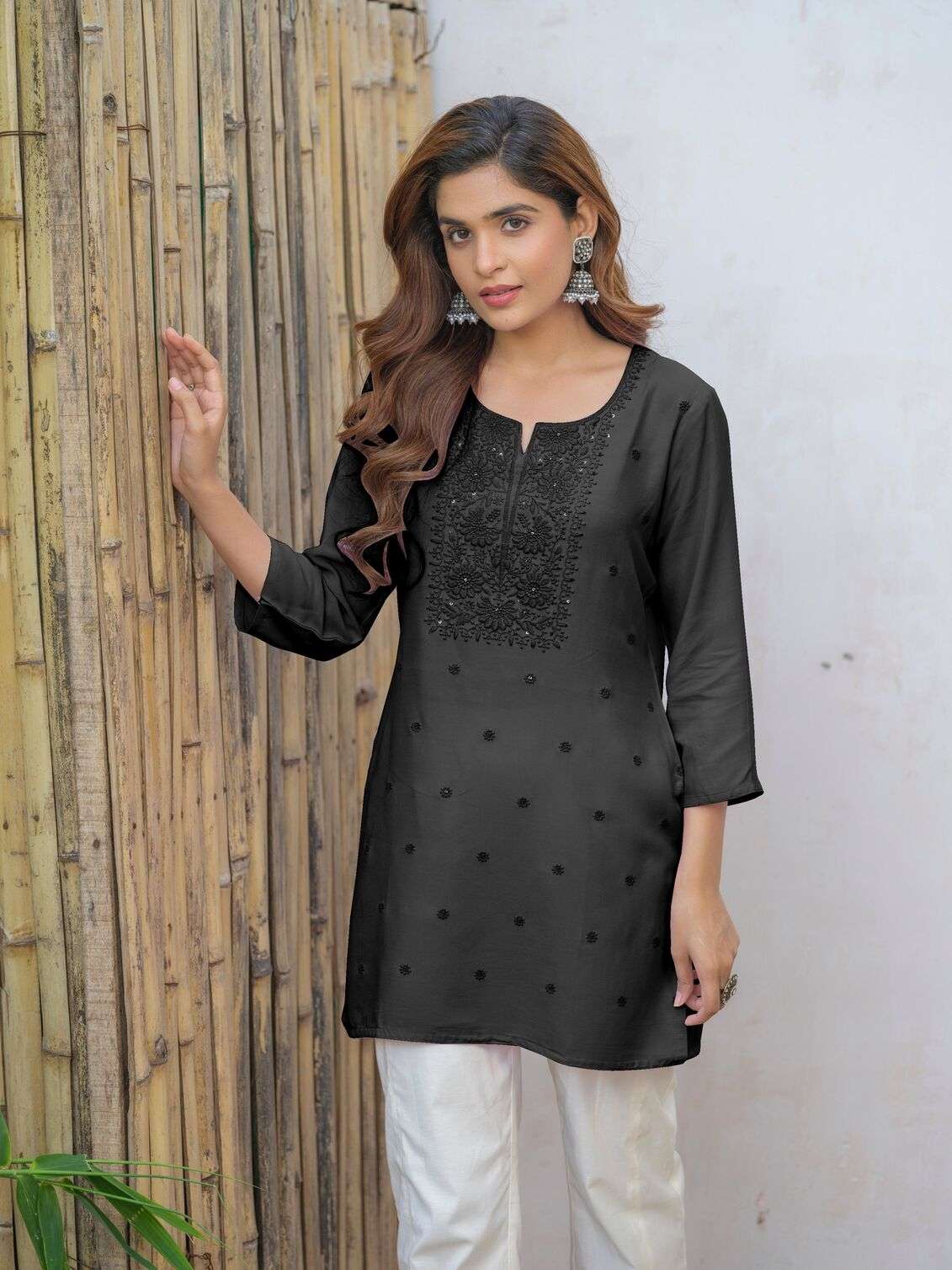 VOL-4 BY TEXOFAB IN RAYON PRINT KURTI WITH HAND WORK 