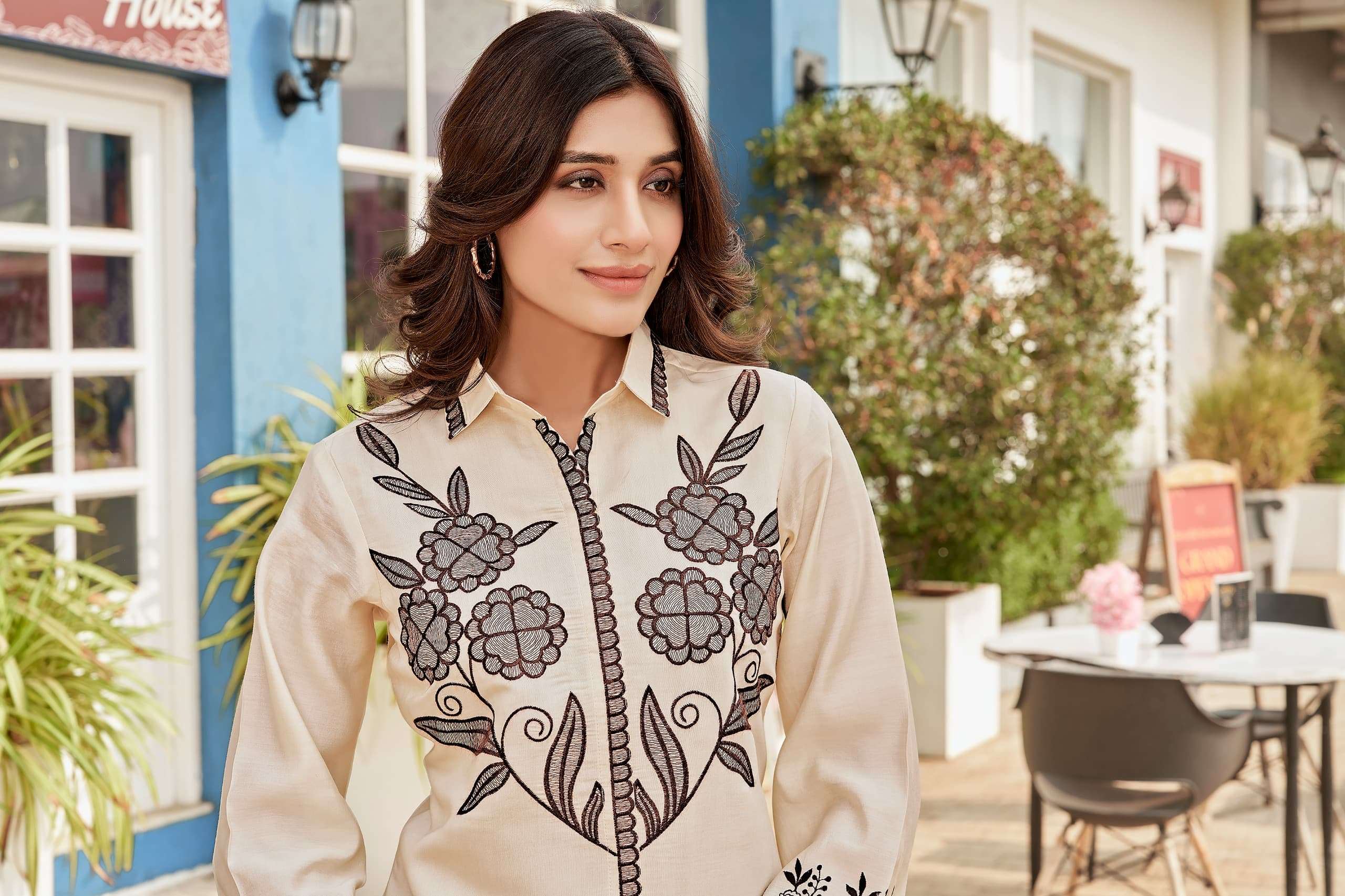 VOL-7 BY TEXOFAB IN BERLIN SILK CO-ORD SET WITH EMBROIDERY WORK 