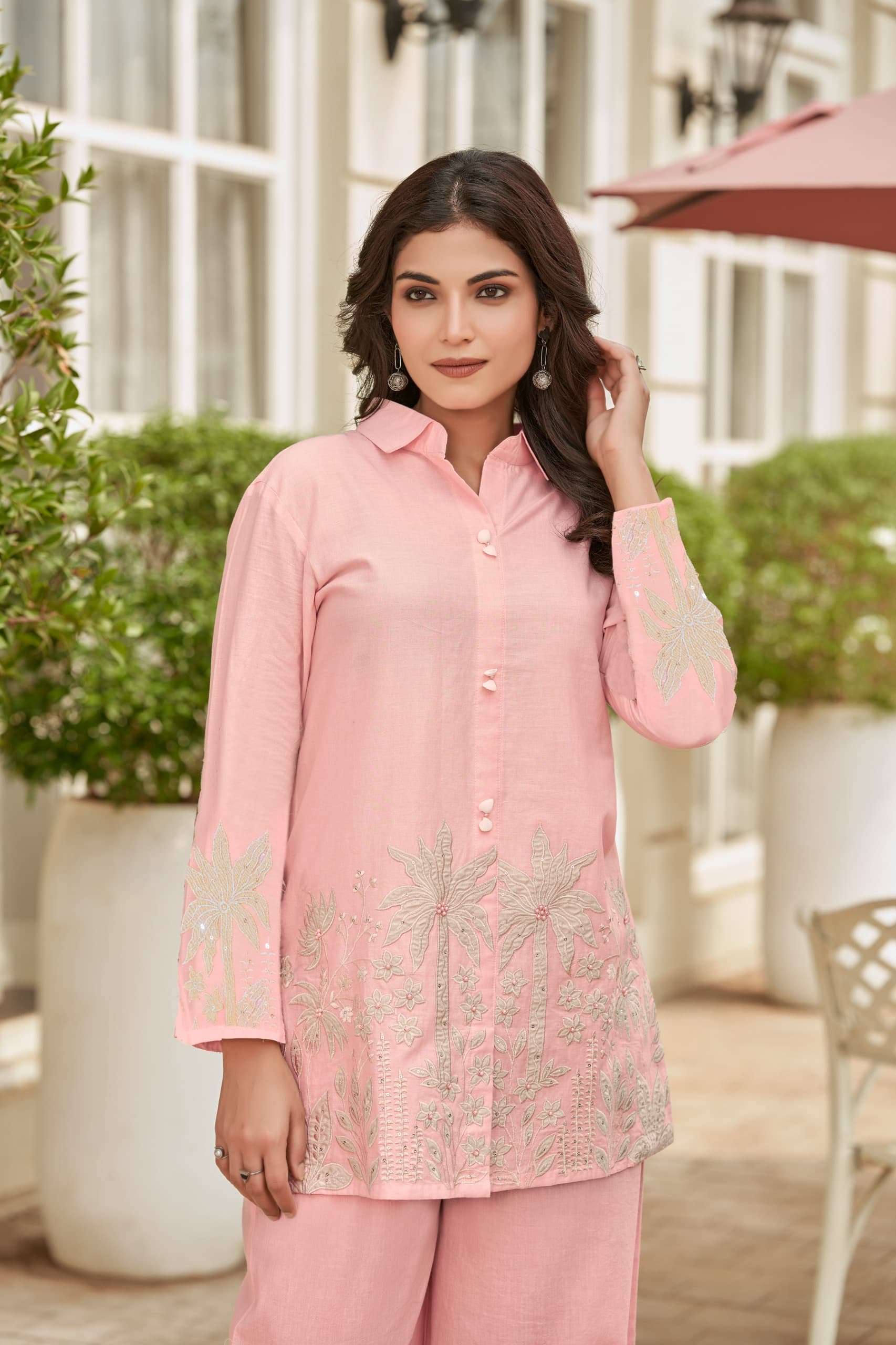 VOL-8 BY TEXOFAB IN PURE COTTON WITH LINING CO-ORD SET WITH HANDWORK 