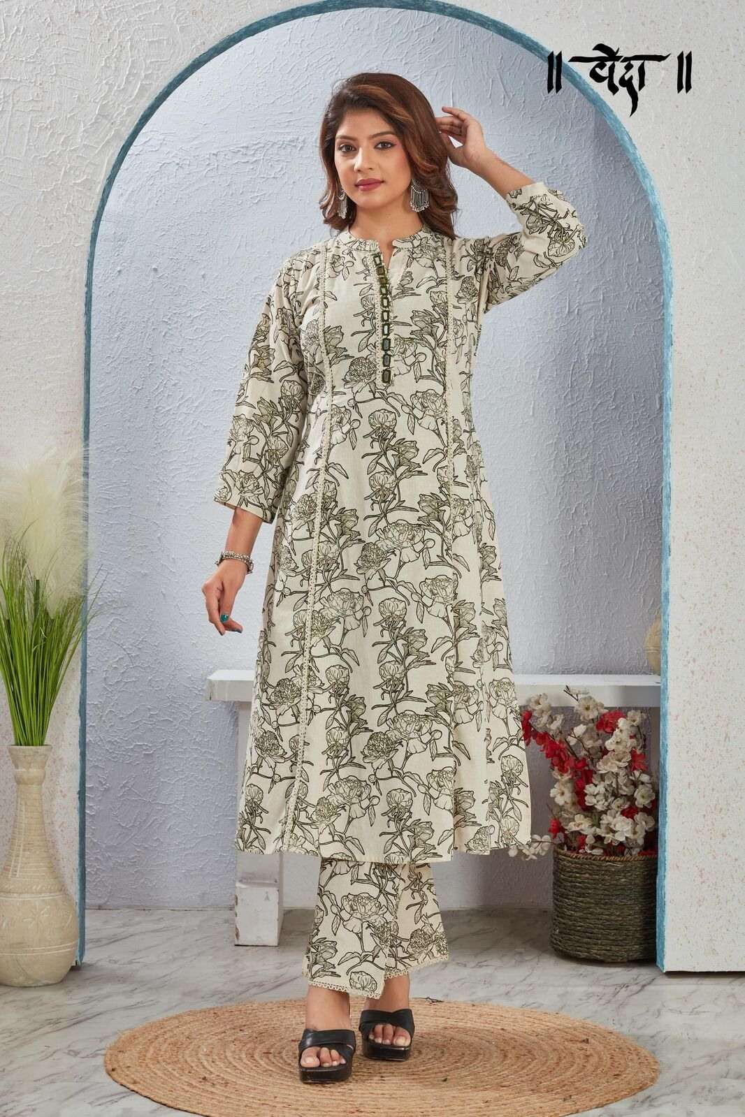 VOL-8 BY VEDA IN FANCY FABRIC WITH ONE SIDE POCKET CO-ORD KURTI SET 