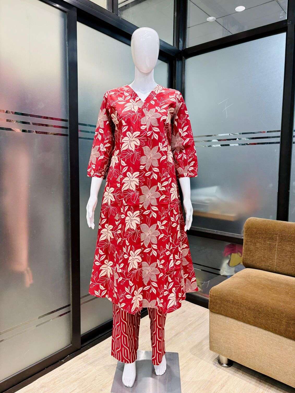 VOL-8 BY VEDA IN FANCY FABRIC WITH ONE SIDE POCKET CO-ORD KURTI SET 