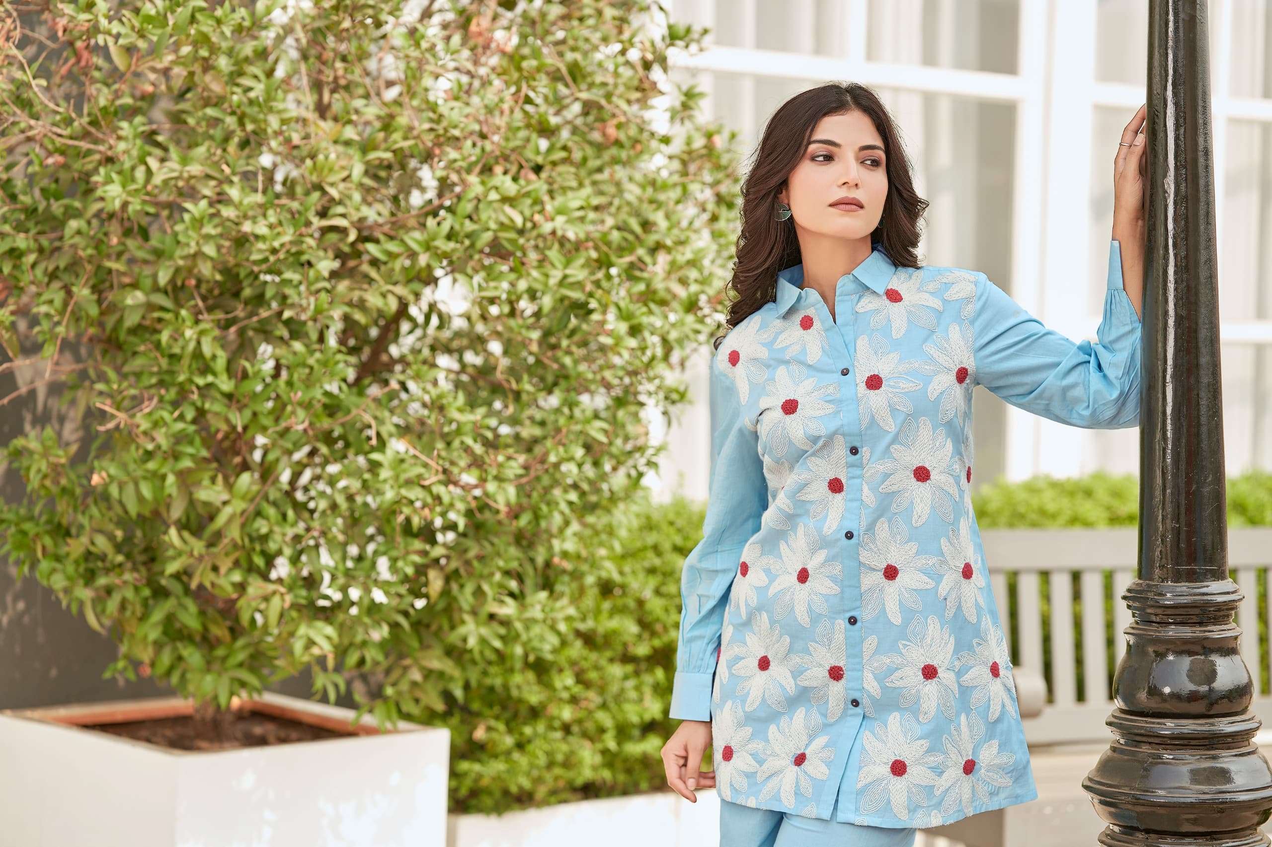 VOL-9 BY TEXOFAB IN PURE COTTON WITH LINING CO-ORD SET WITH HANDWORK 