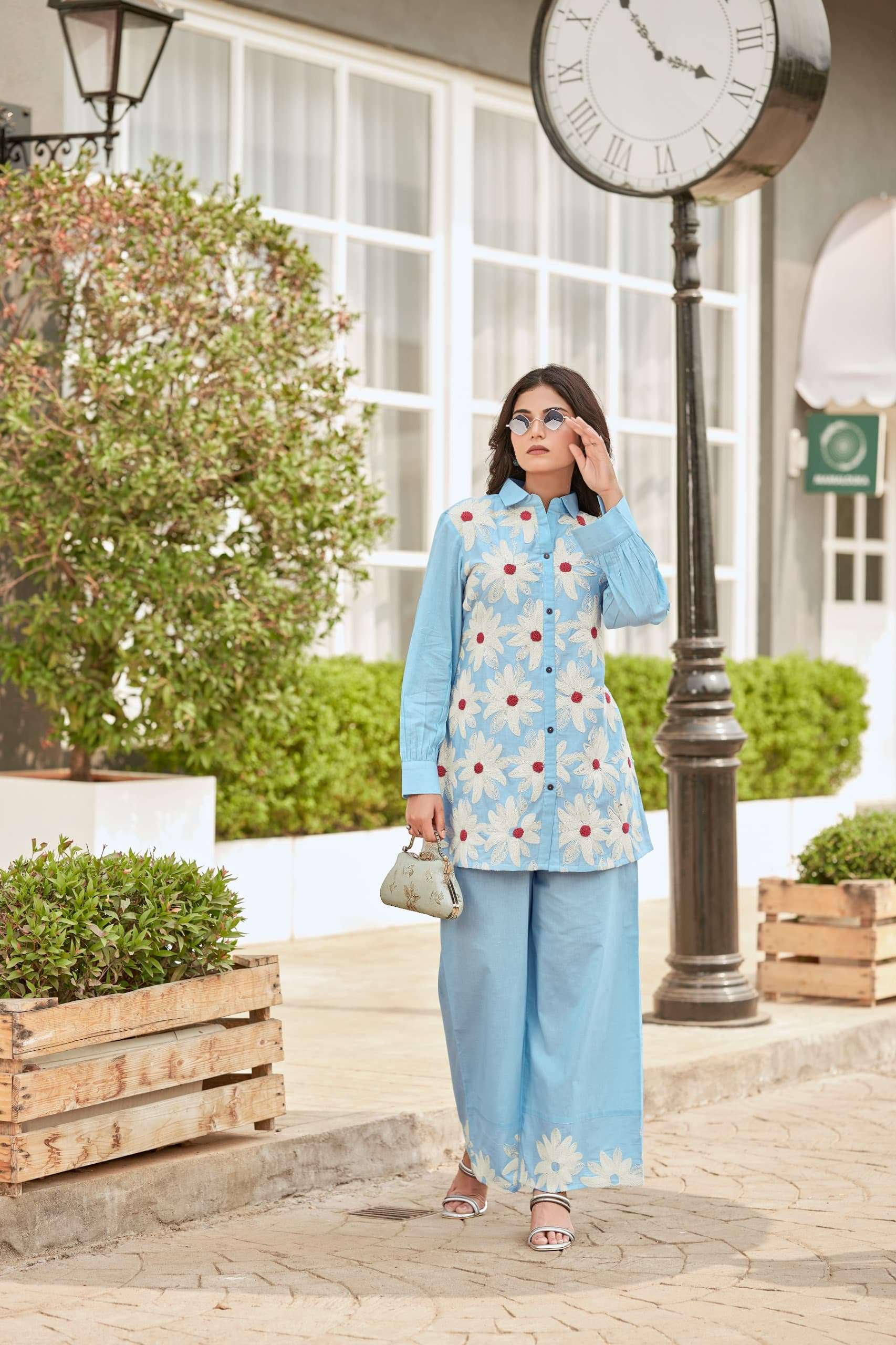 VOL-9 BY TEXOFAB IN PURE COTTON WITH LINING CO-ORD SET WITH HANDWORK 