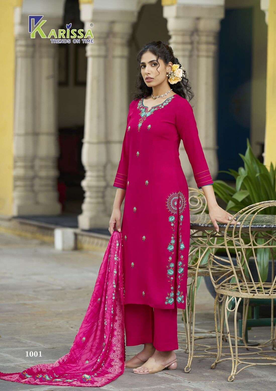 AASTHA BY KARISSA IN PREMIUM RAYON SILK WITH LIVA TAG AND HAND WORK 