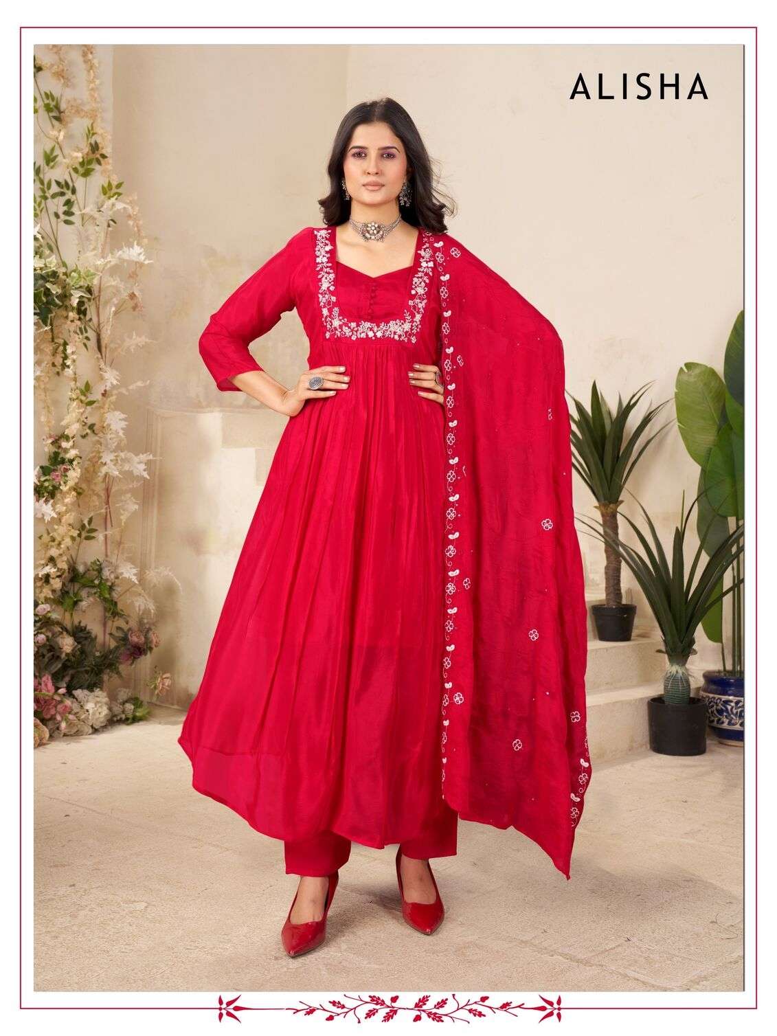 ALISA BY TEXOFAB IN PURE CHINON VISCOSE WITH CREAP INNER AND HAND WORK 
