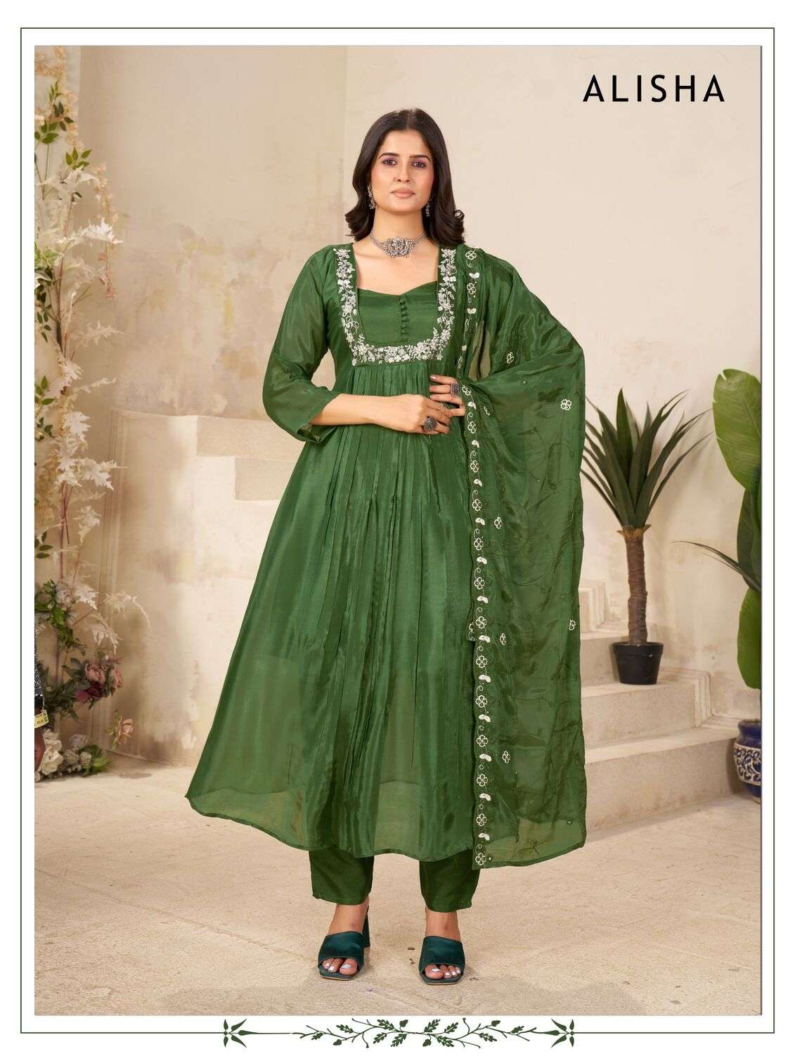 ALISA BY TEXOFAB IN PURE CHINON VISCOSE WITH CREAP INNER AND HAND WORK 