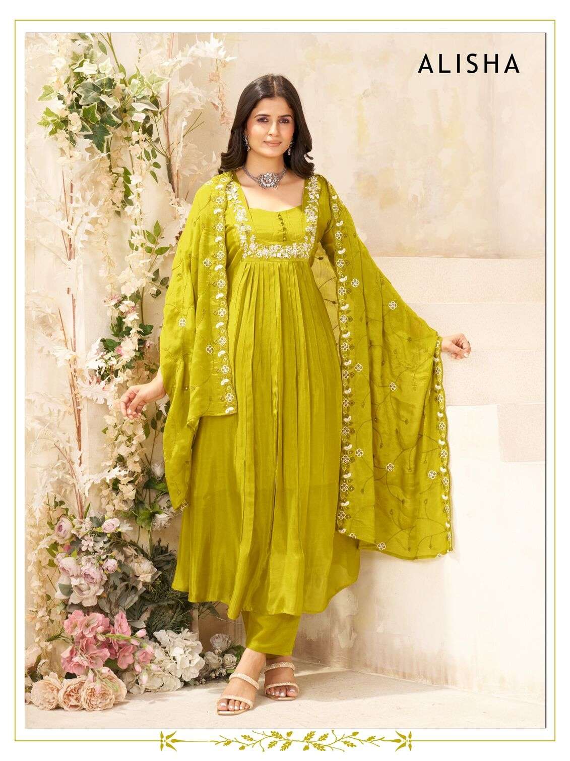 ALISA BY TEXOFAB IN PURE CHINON VISCOSE WITH CREAP INNER AND HAND WORK 