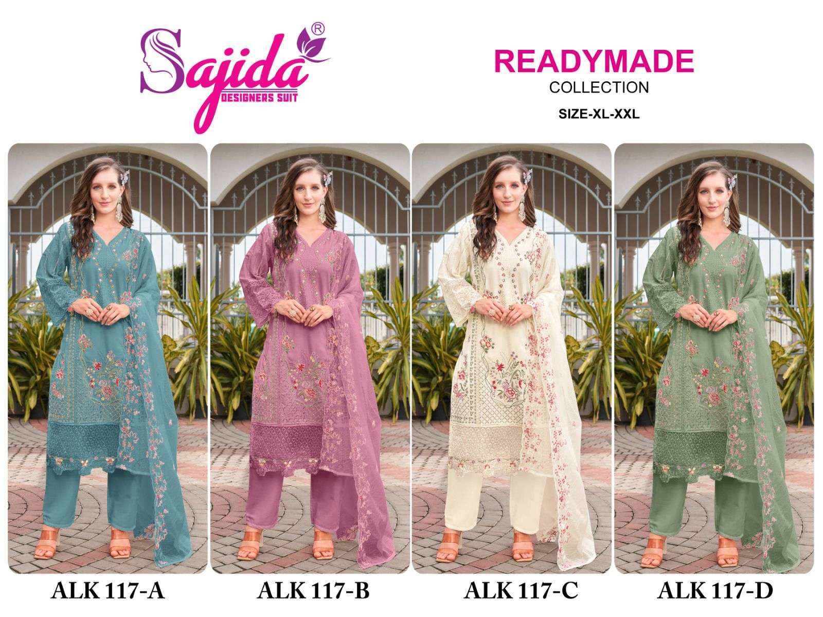 ALK - 117 BY SAJIDA DESIGNER IN PURE CAMRIC COTTON WITH HEVAY EMBROIDERY WORK 