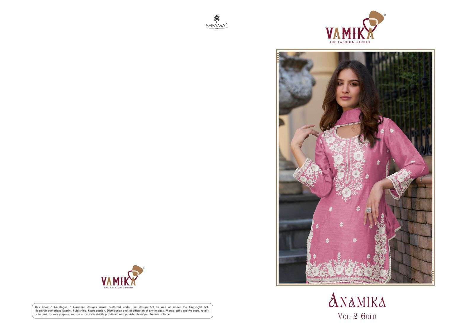ANAMIKA VOL-2 GOLD BY VAMIKA IN HEAVY CHINON WITH HEAVY EMBROIDERY WORK 