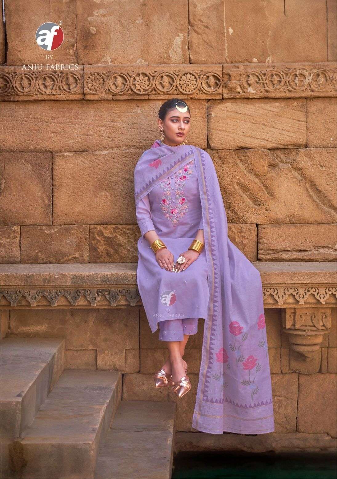 CHANDANI VOL-4 BY ANJU FABRICS IN PURE COTTON WITH SELF TEXTURE WITH KNOT WORK 