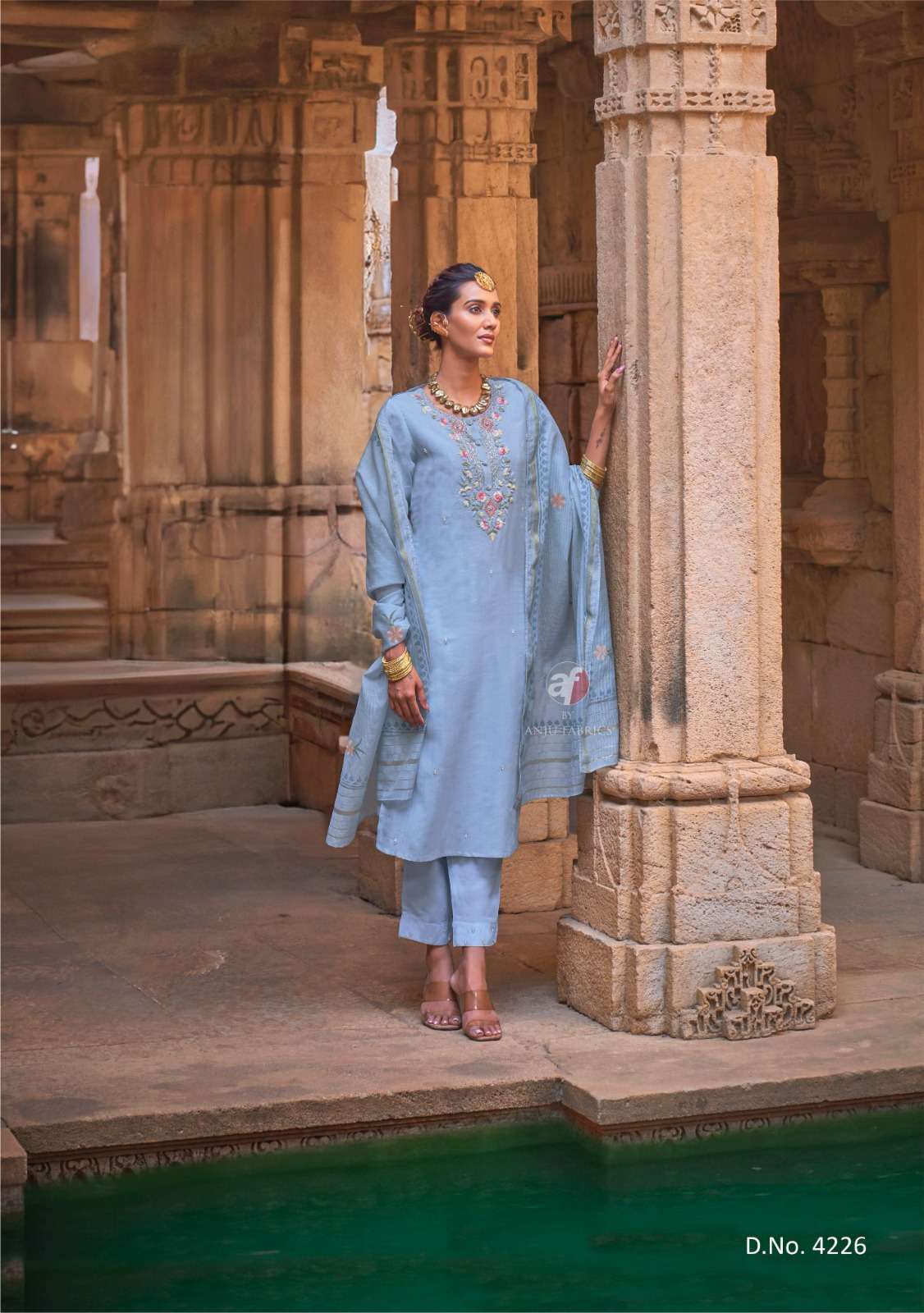 CHANDANI VOL-4 BY ANJU FABRICS IN PURE COTTON WITH SELF TEXTURE WITH KNOT WORK 