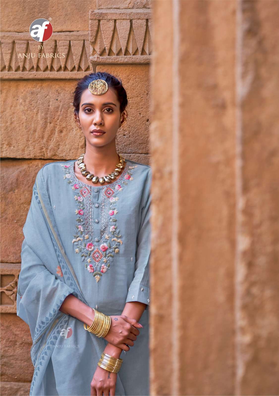 CHANDANI VOL-4 BY ANJU FABRICS IN PURE COTTON WITH SELF TEXTURE WITH KNOT WORK 