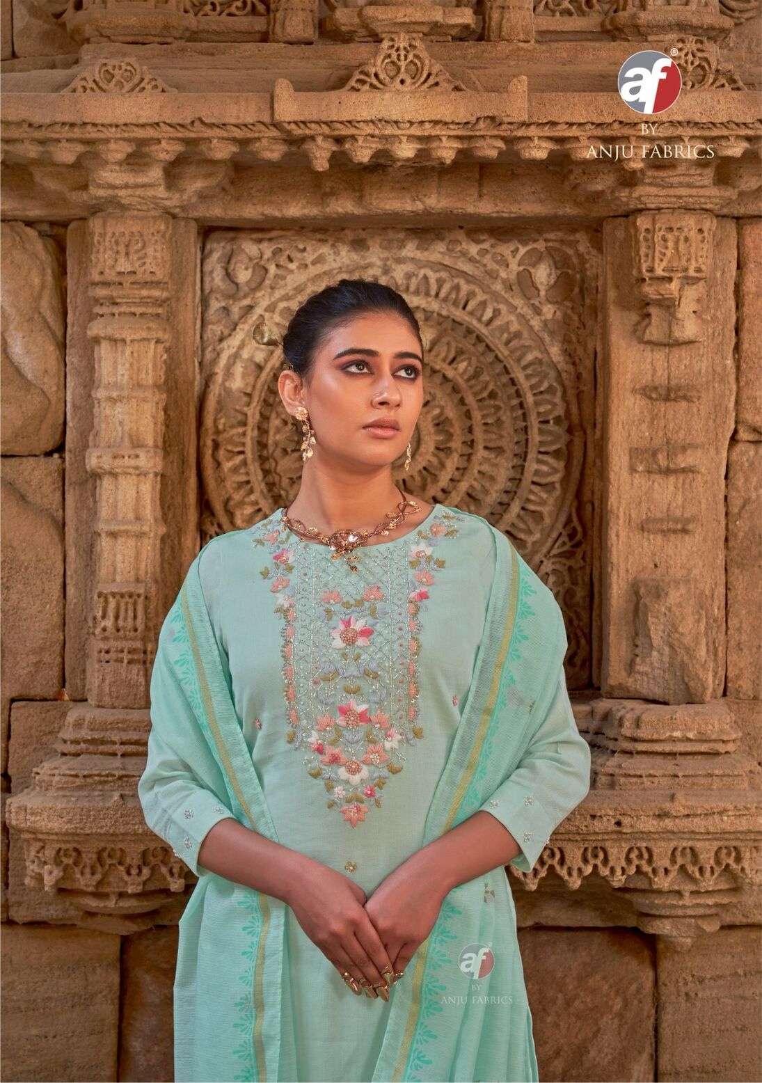 CHANDANI VOL-4 BY ANJU FABRICS IN PURE COTTON WITH SELF TEXTURE WITH KNOT WORK 