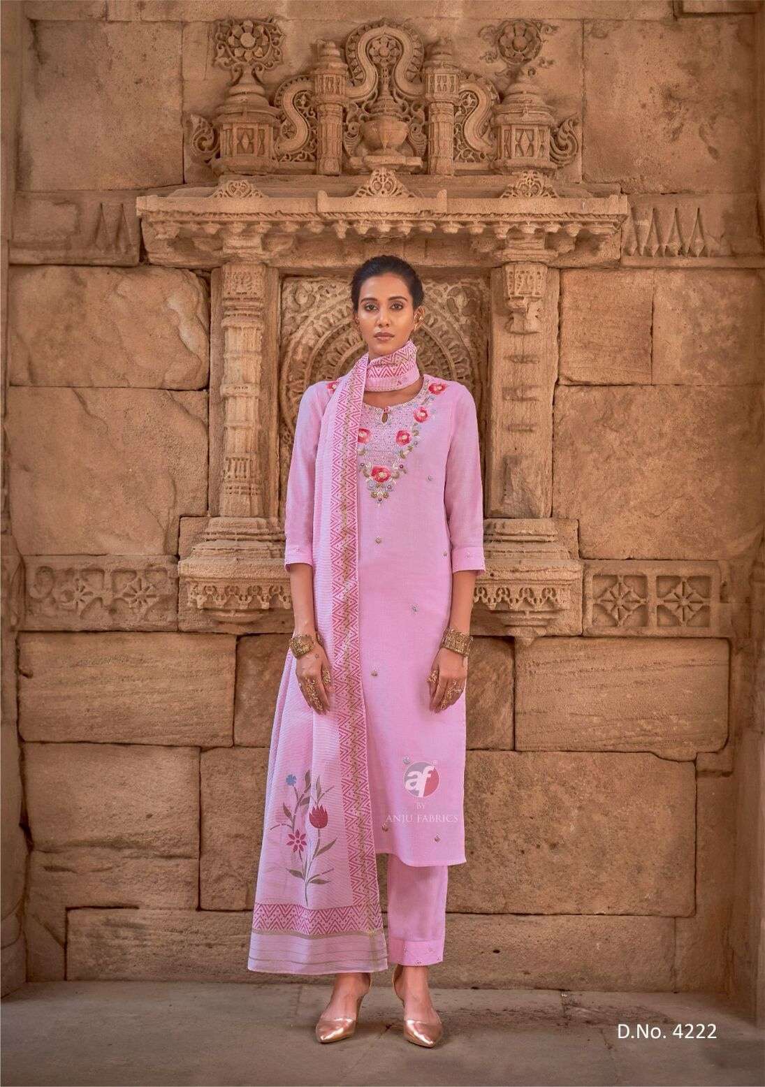 CHANDANI VOL-4 BY ANJU FABRICS IN PURE COTTON WITH SELF TEXTURE WITH KNOT WORK 