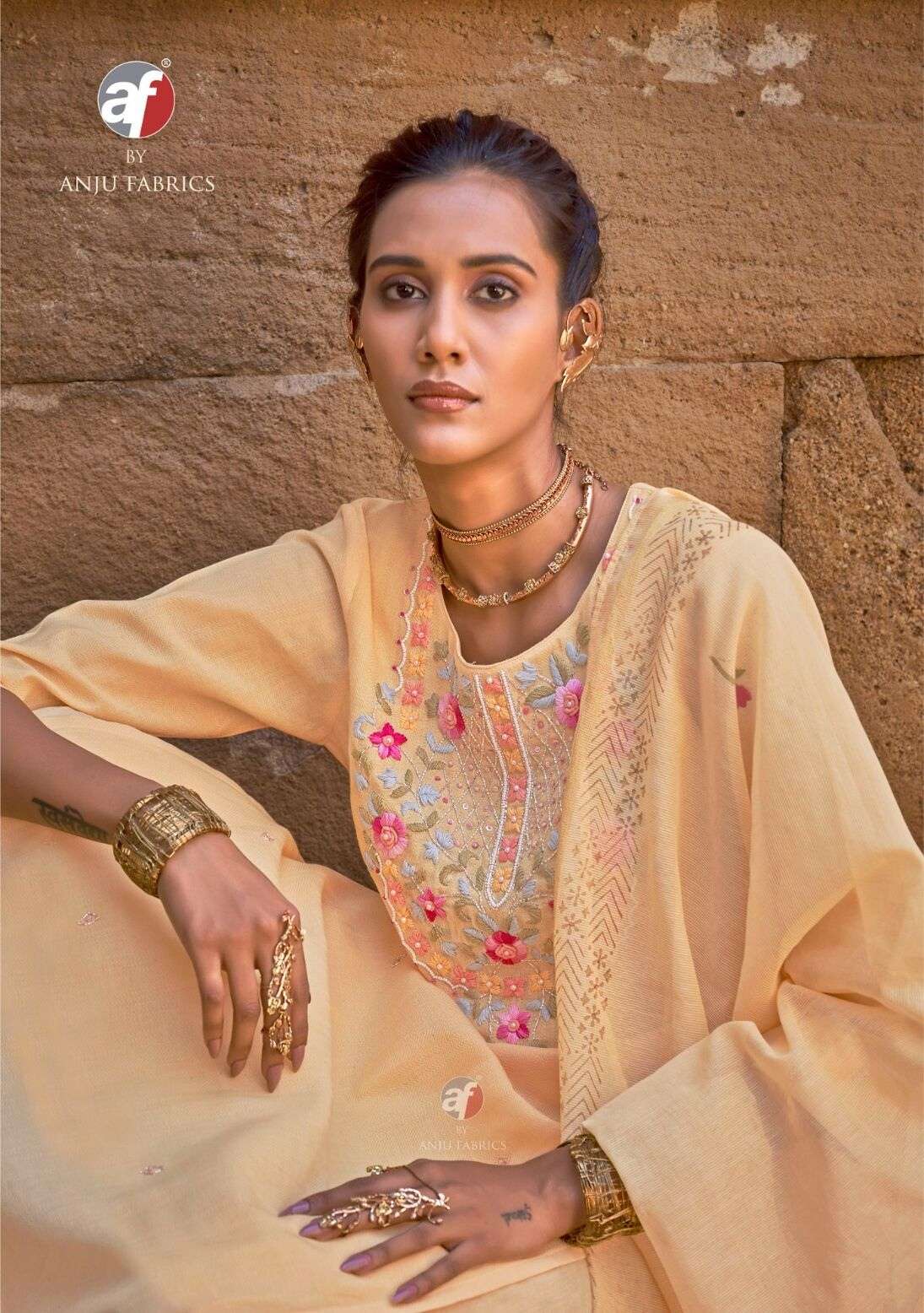 CHANDANI VOL-4 BY ANJU FABRICS IN PURE COTTON WITH SELF TEXTURE WITH KNOT WORK 