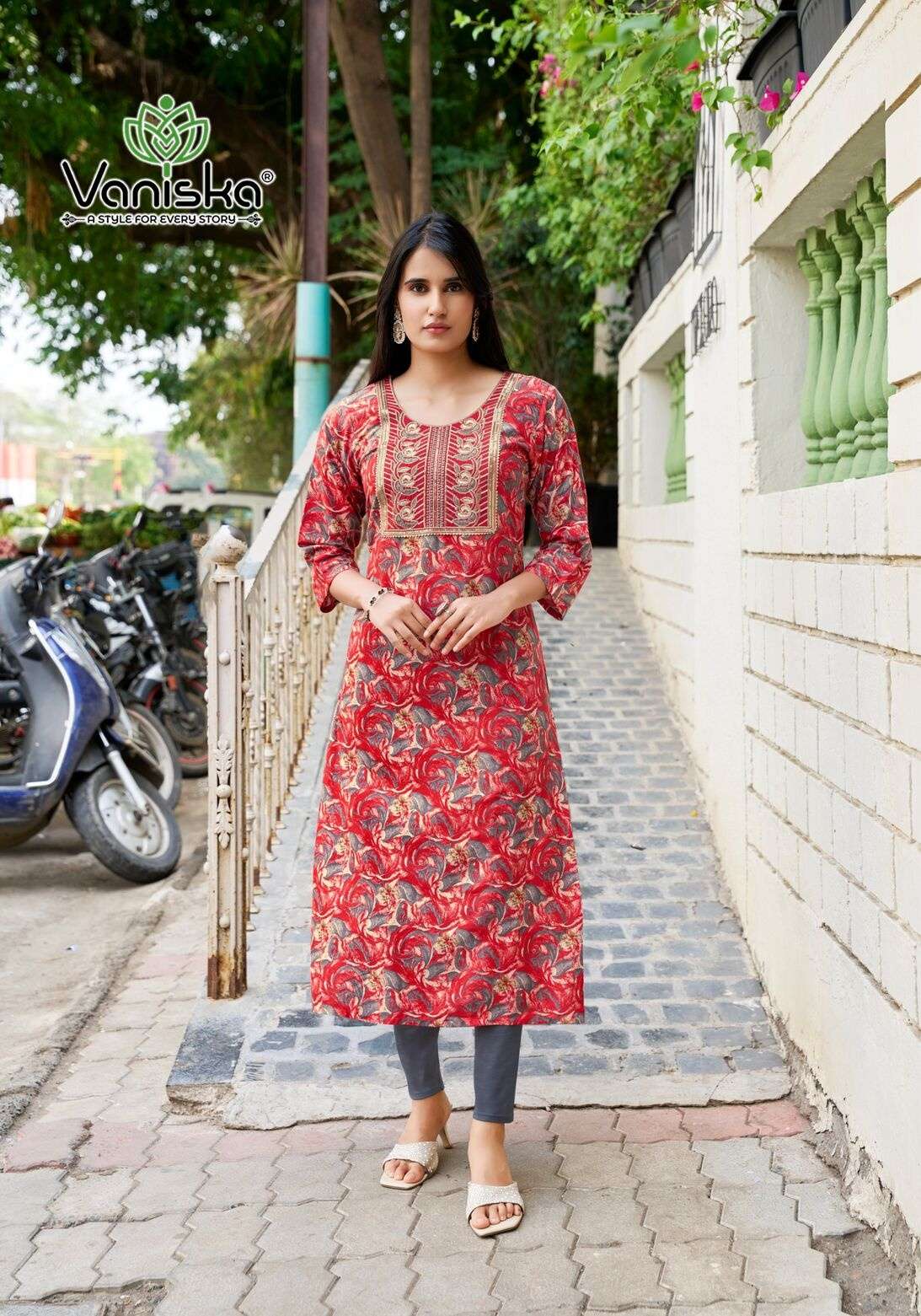 CHARMING VOL-2 BY VANISKA IN HEAVY RAYON FOIL PRINT WITH HEAVY EMBROIDERY WORK 