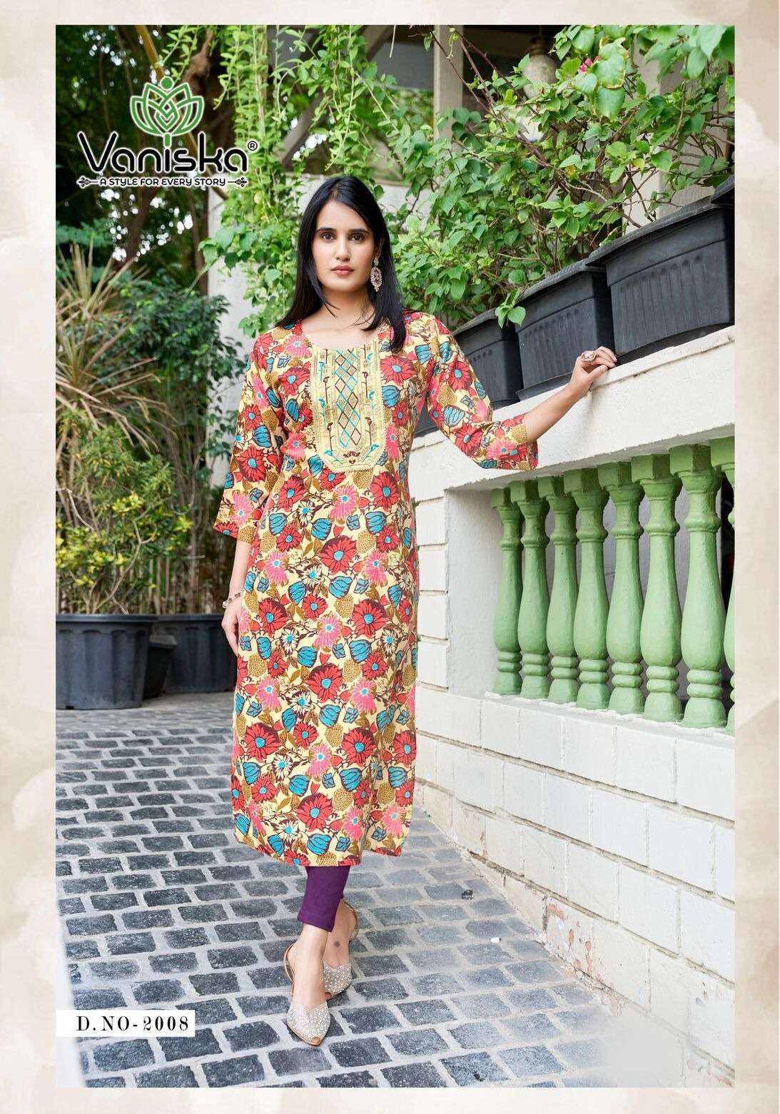 CHARMING VOL-2 BY VANISKA IN HEAVY RAYON FOIL PRINT WITH HEAVY EMBROIDERY WORK 