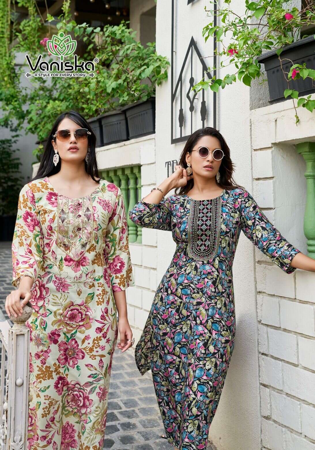 CHARMING VOL-2 BY VANISKA IN HEAVY RAYON FOIL PRINT WITH HEAVY EMBROIDERY WORK 