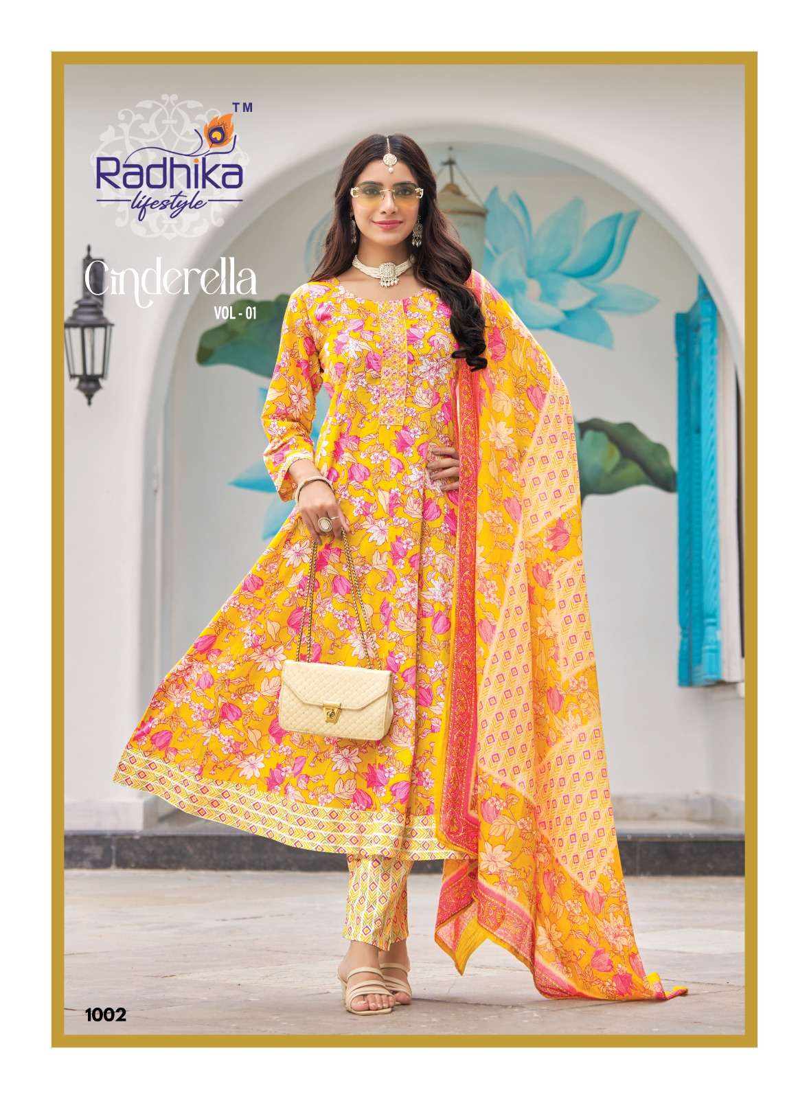 CINDRELLA VOL 1 BY RADHIKA LIFE STYLE IN HEAVY PURE COTTON PRINT WITH EMBROIDERY WORK