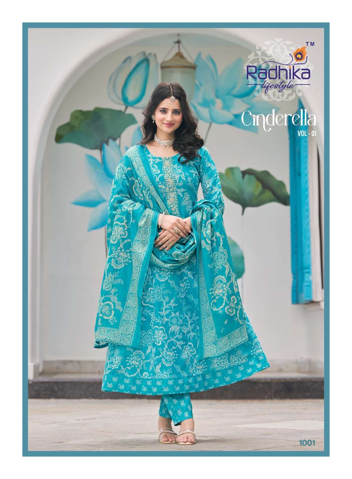 CINDRELLA VOL 1 BY RADHIKA LIFE STYLE IN HEAVY PURE COTTON PRINT WITH EMBROIDERY WORK
